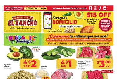 El Rancho Supermercado (Irving Area, TX) Weekly Ad September 23 - 29, 2026