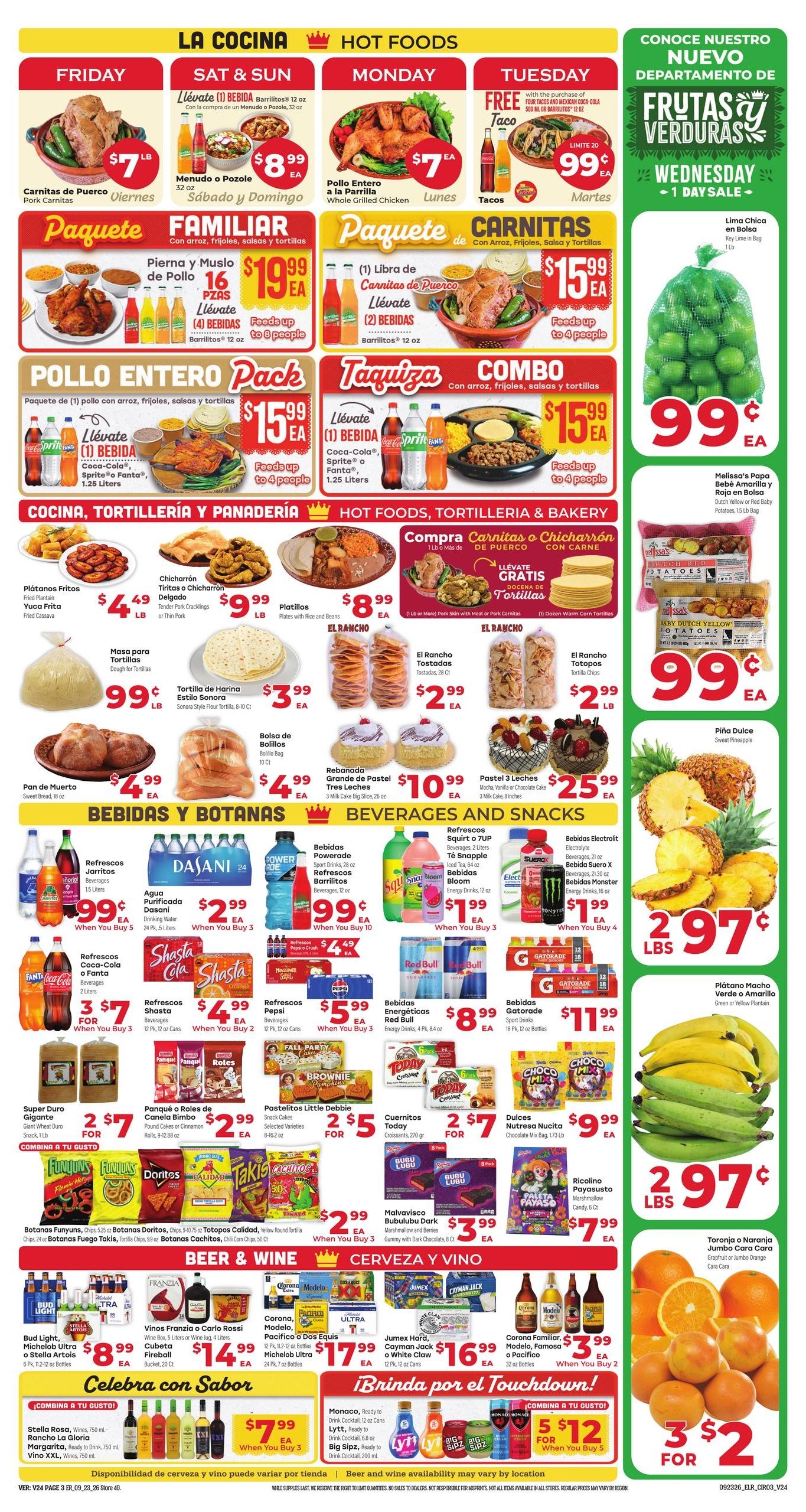 El Rancho Supermercado (Irving Area, TX) Weekly Ad September 23 - 29, 2026