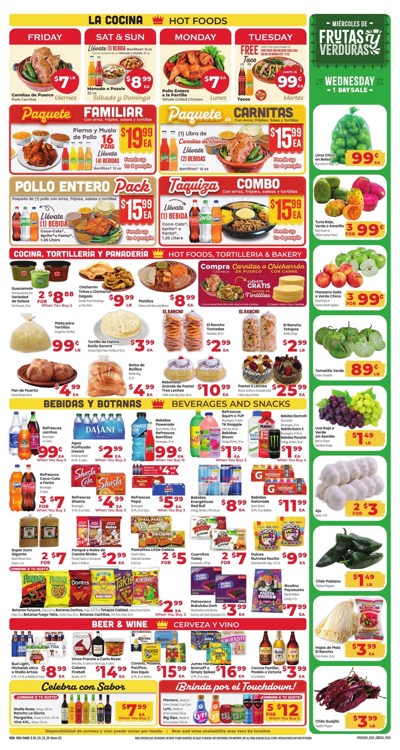 El Rancho Supermercado (Odessa Area, TX) Weekly Ad September 23 - 29, 2026