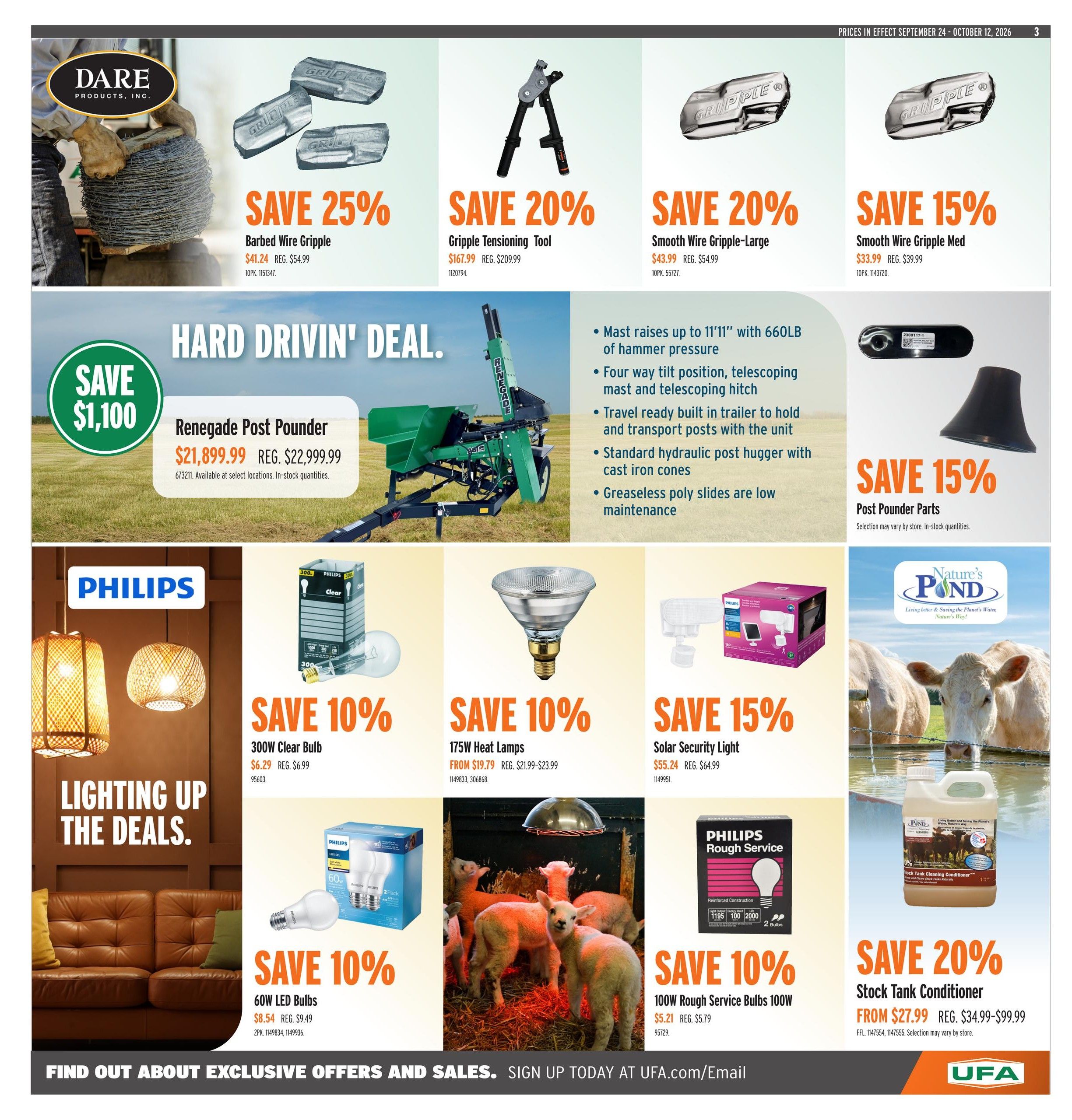 UFA Co-operative Limited Flyer September 24 to October 12