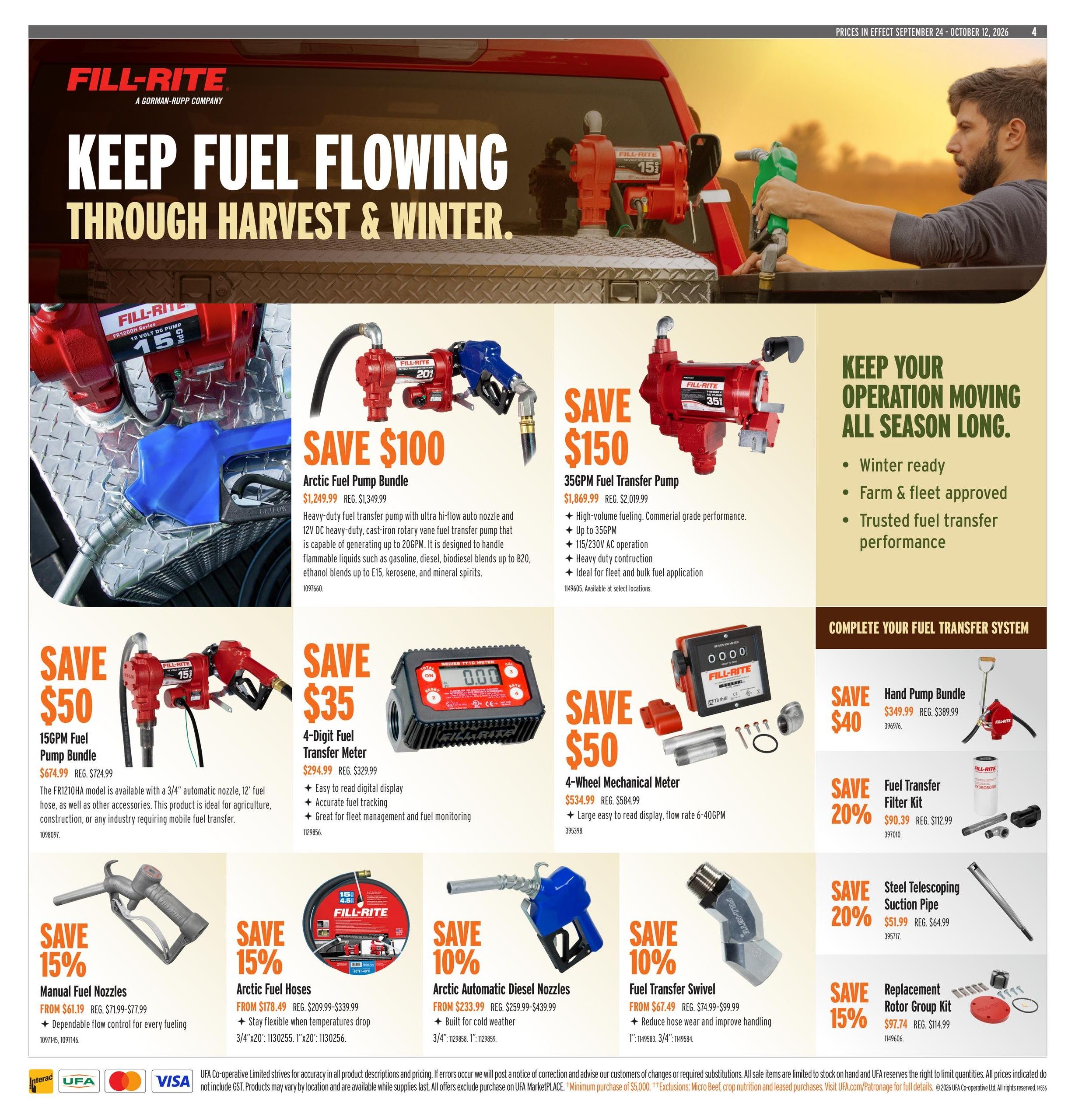 UFA Co-operative Limited Flyer September 24 to October 12