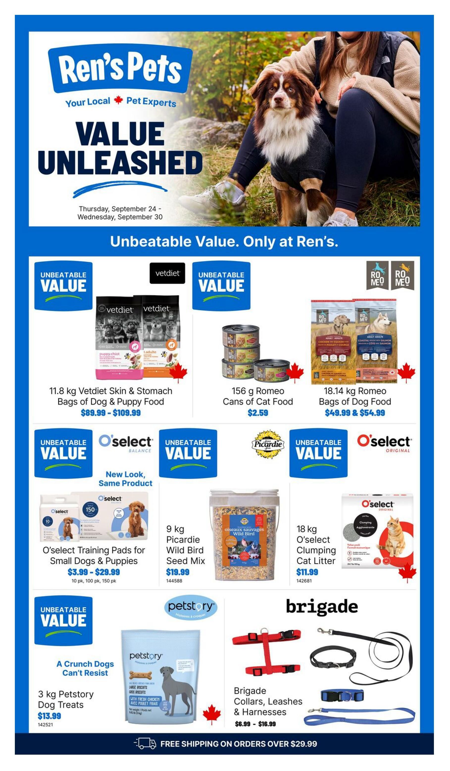 Ren's Pets Flyer September 24 to 30