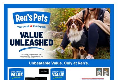 Ren's Pets Flyer September 24 to 30