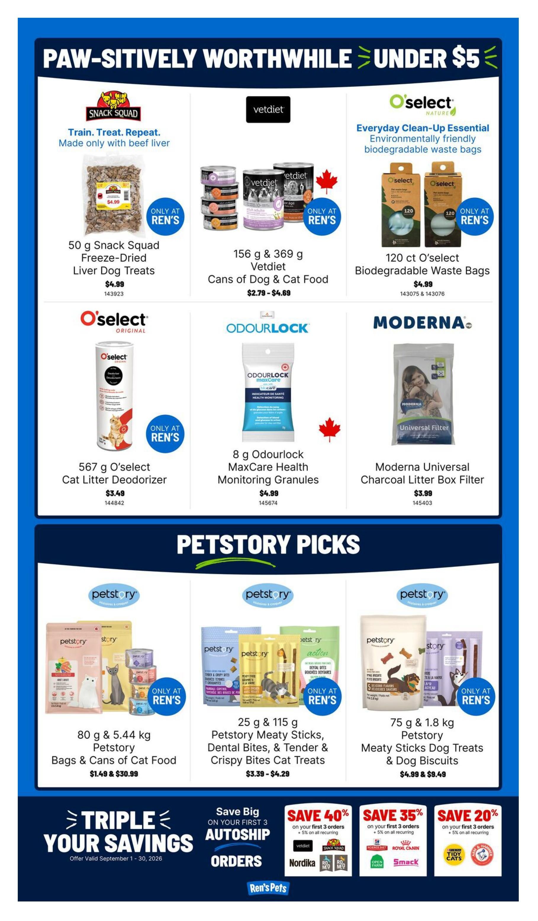 Ren's Pets Flyer September 24 to 30