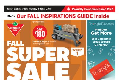 Canadian Tire (ON) Flyer September 25 to October 1