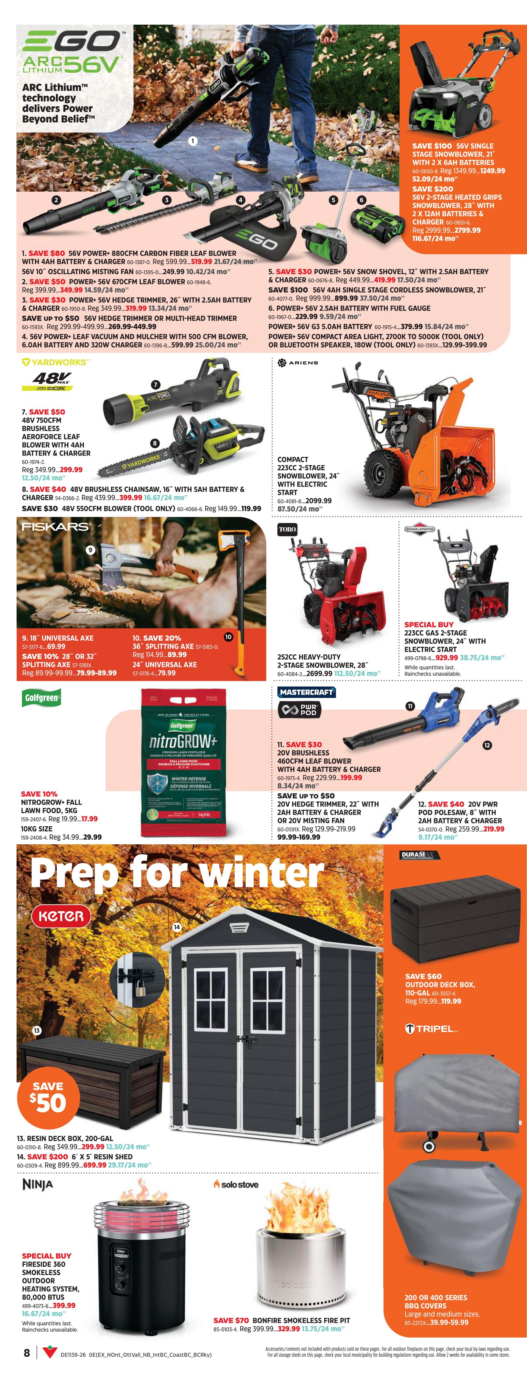Canadian Tire Fall Inspirations Flyer September 25 to October 15