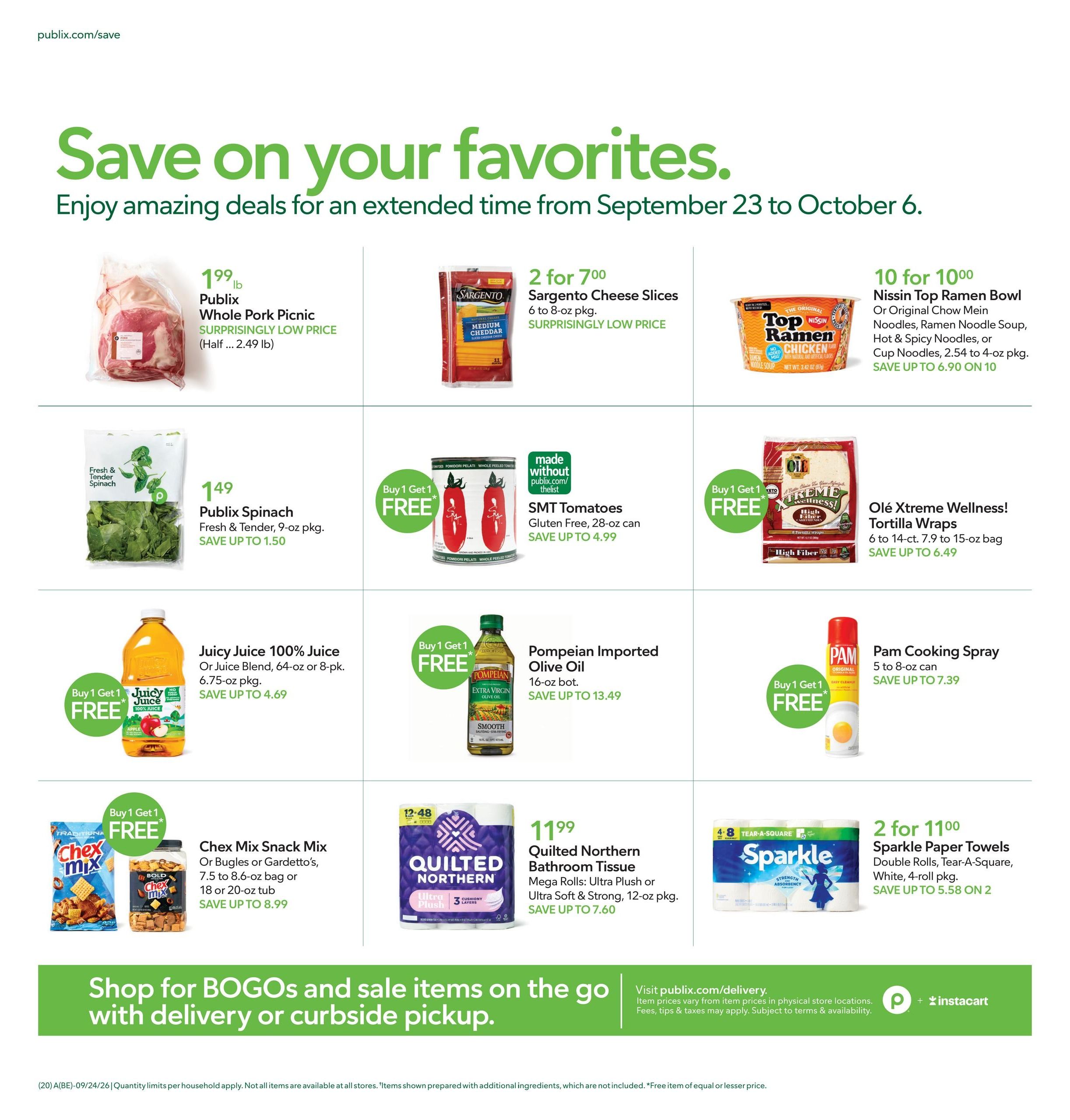 Publix (Hazel Green Area, AL) Weekly Ad September 23 - 29, 2026