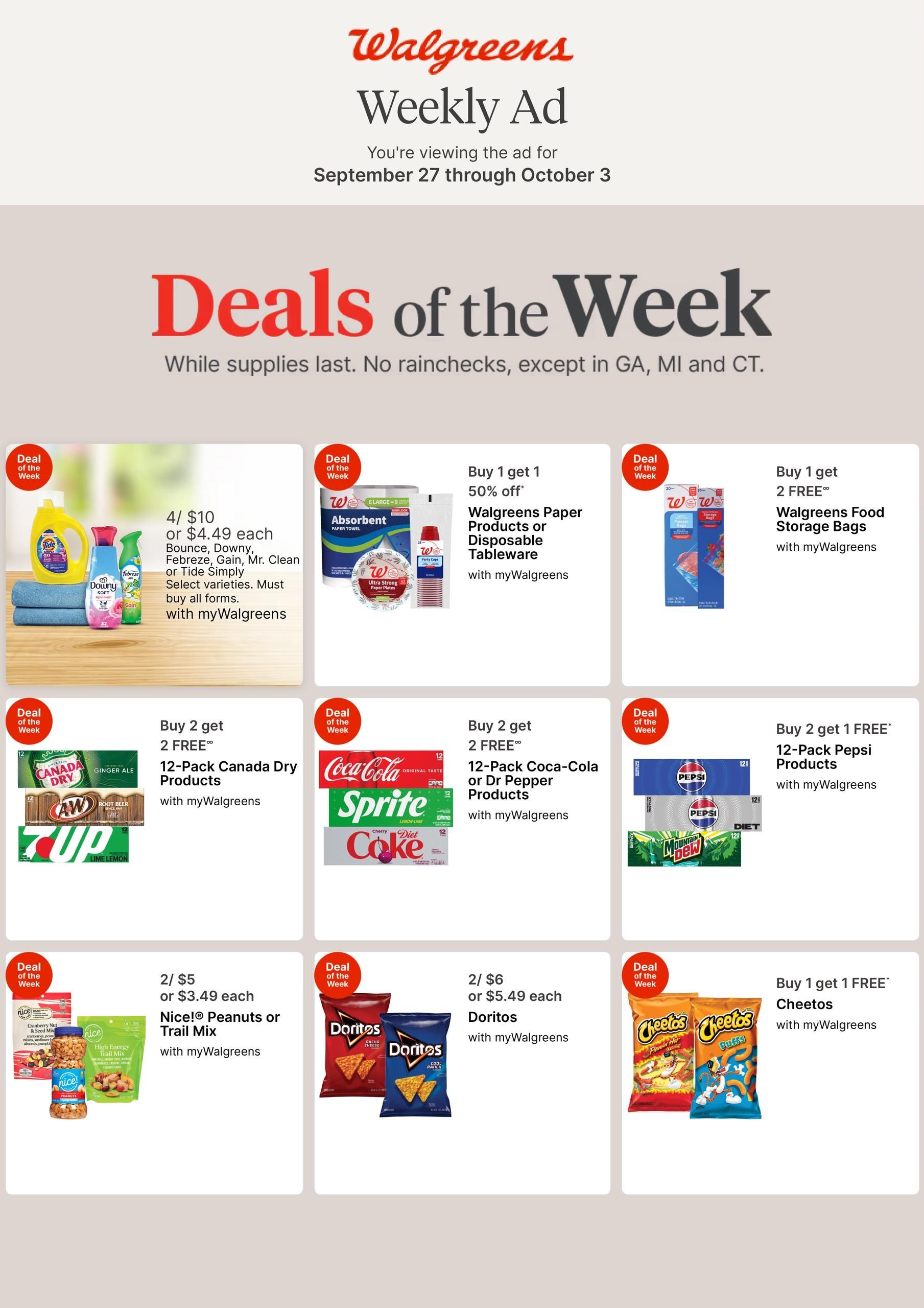 Walgreens (Timpson Area, TX) Weekly Ad September 27 - October 3, 2026