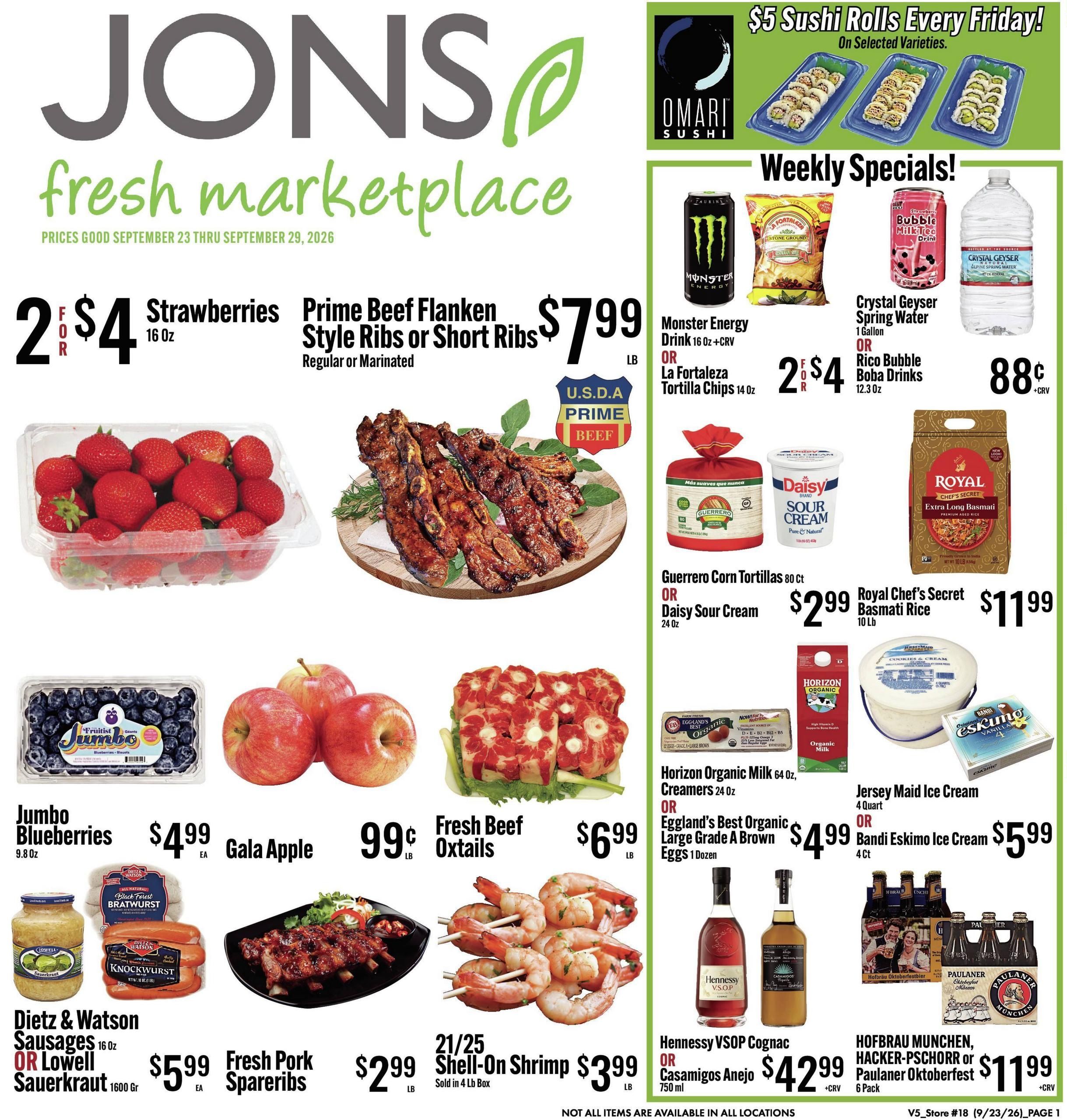Jons International Marketplace (Anaheim Area, CA) Weekly Ad September 23 - 29, 2026