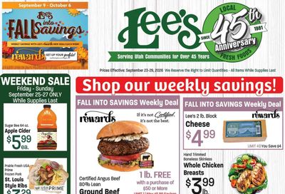 Lee's Marketplace (Logan Area, UT) Weekly Ad September 23 - 29, 2026
