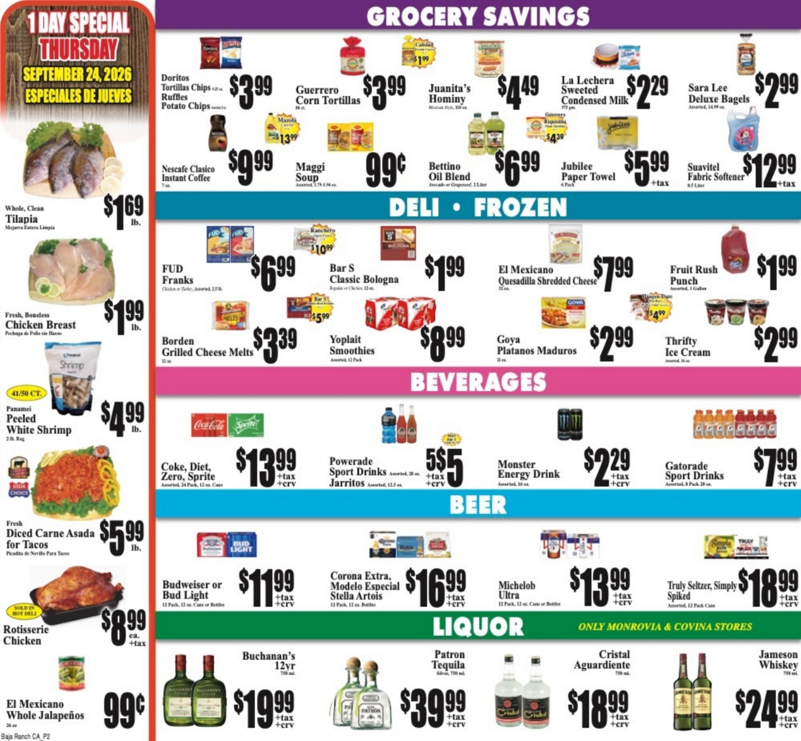 Baja Ranch Supermarket Weekly Ad September 23 - 29, 2026