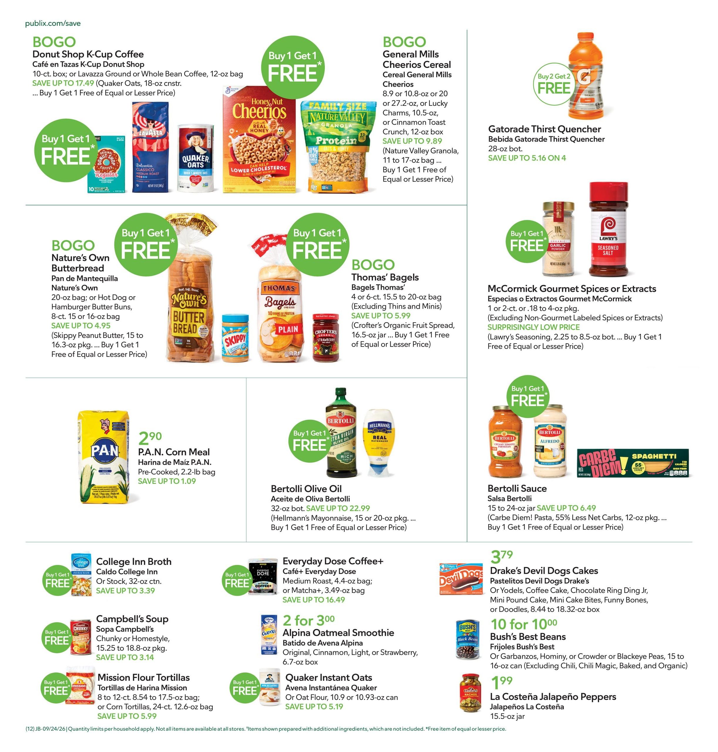 Publix (Savannah Area, GA) Anuncio Semanal Español Weekly Ad September 23 - 29, 2026