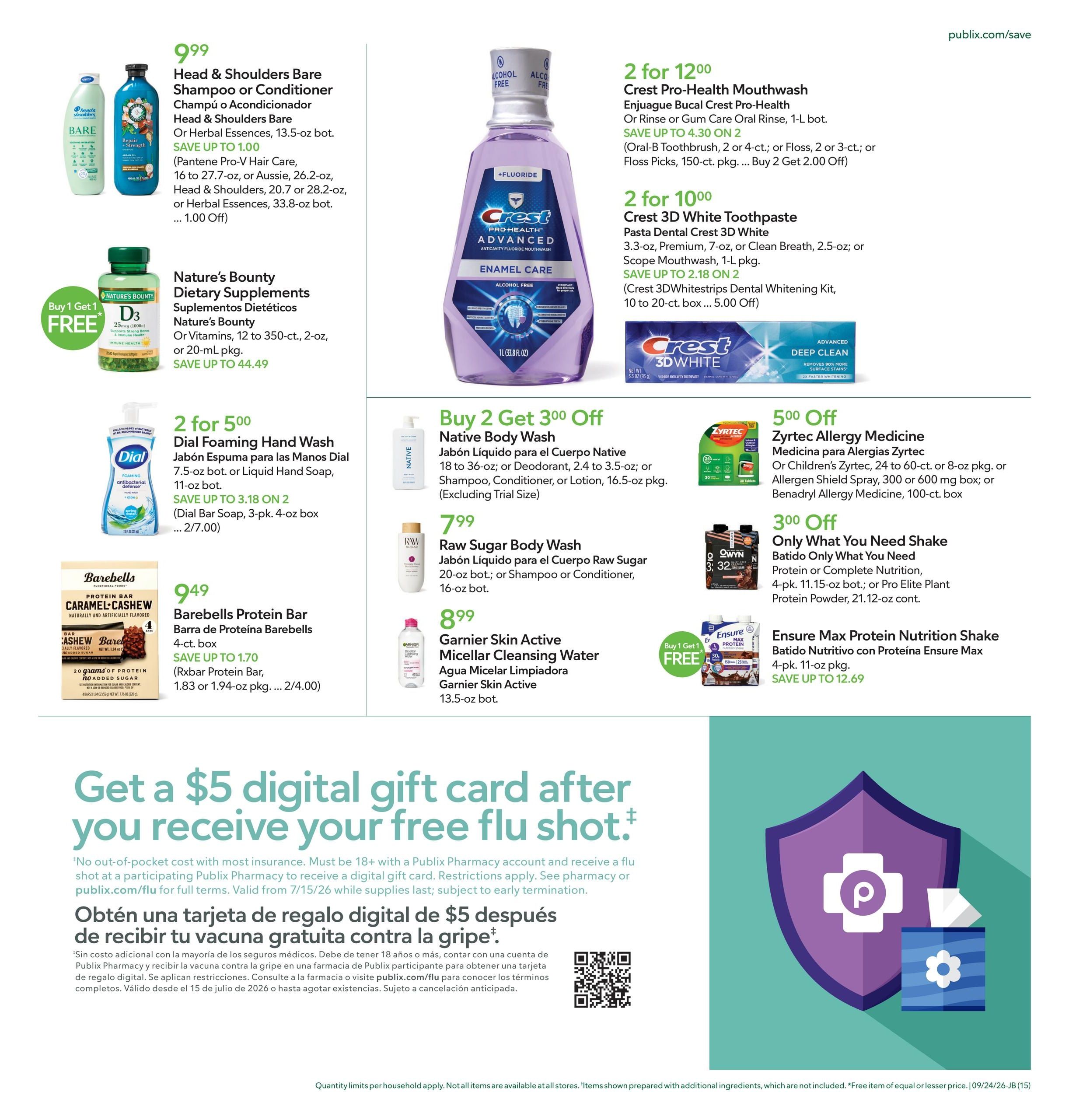 Publix (Savannah Area, GA) Anuncio Semanal Español Weekly Ad September 23 - 29, 2026
