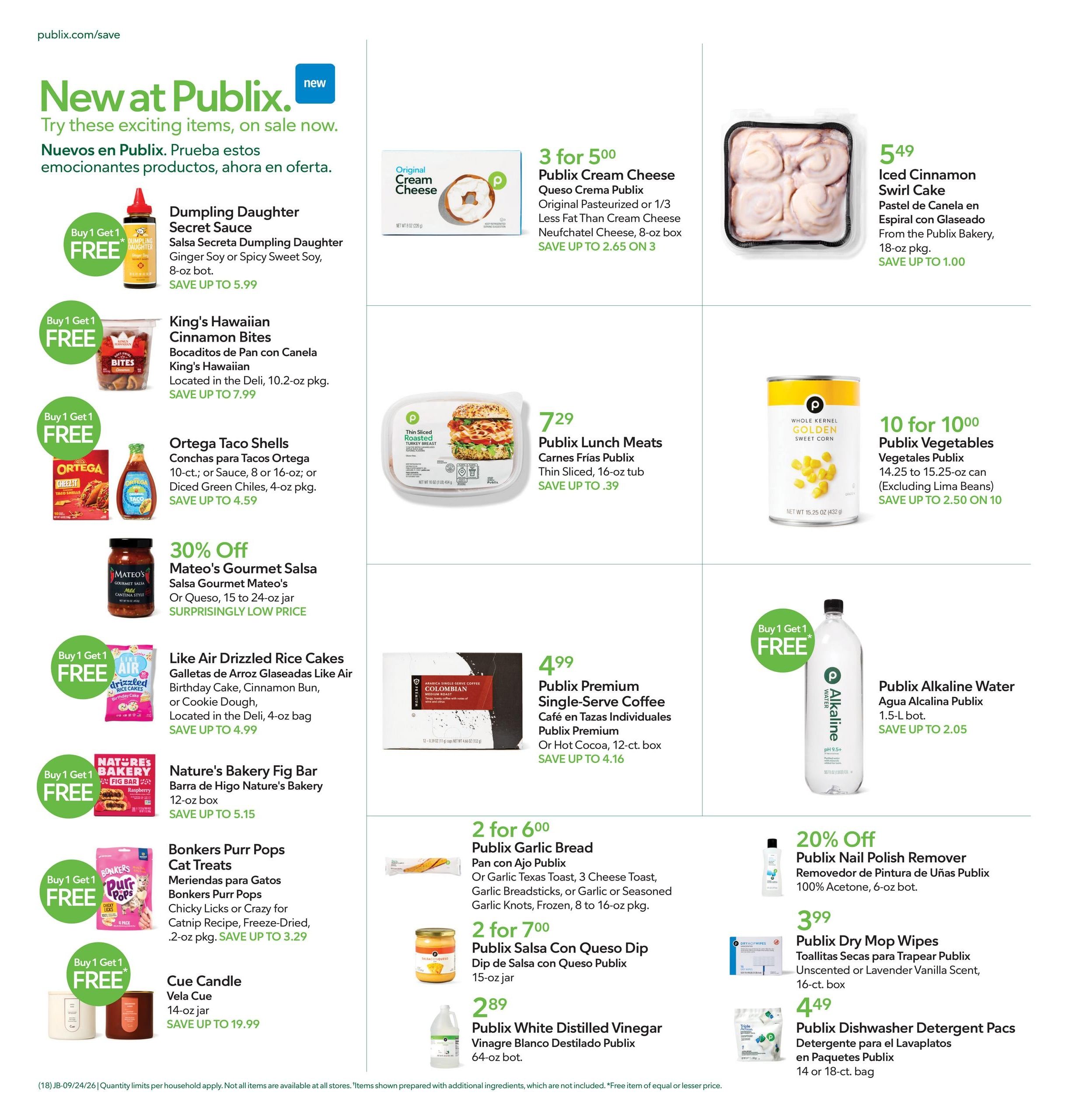 Publix (Savannah Area, GA) Anuncio Semanal Español Weekly Ad September 23 - 29, 2026