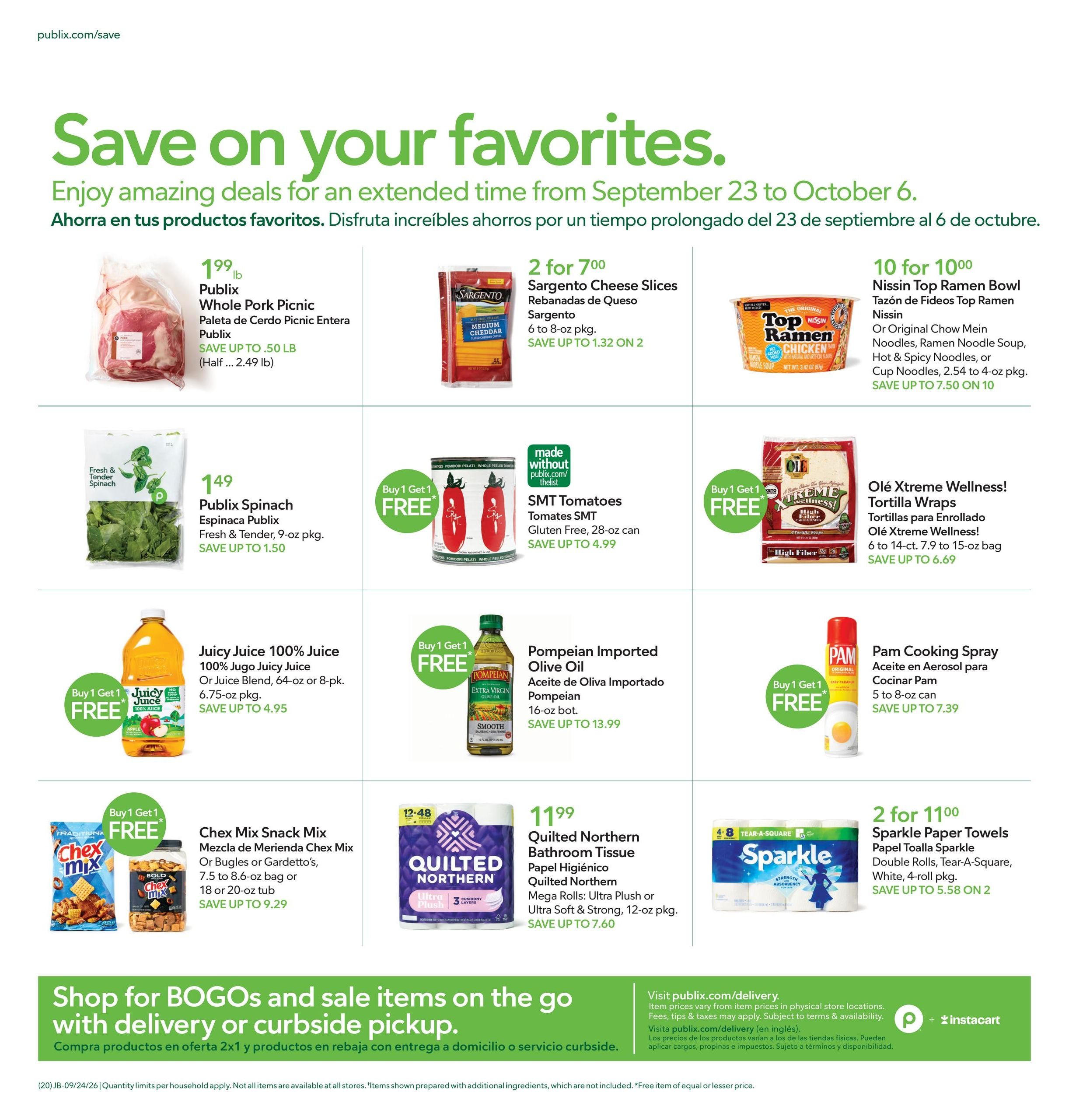 Publix (Savannah Area, GA) Anuncio Semanal Español Weekly Ad September 23 - 29, 2026