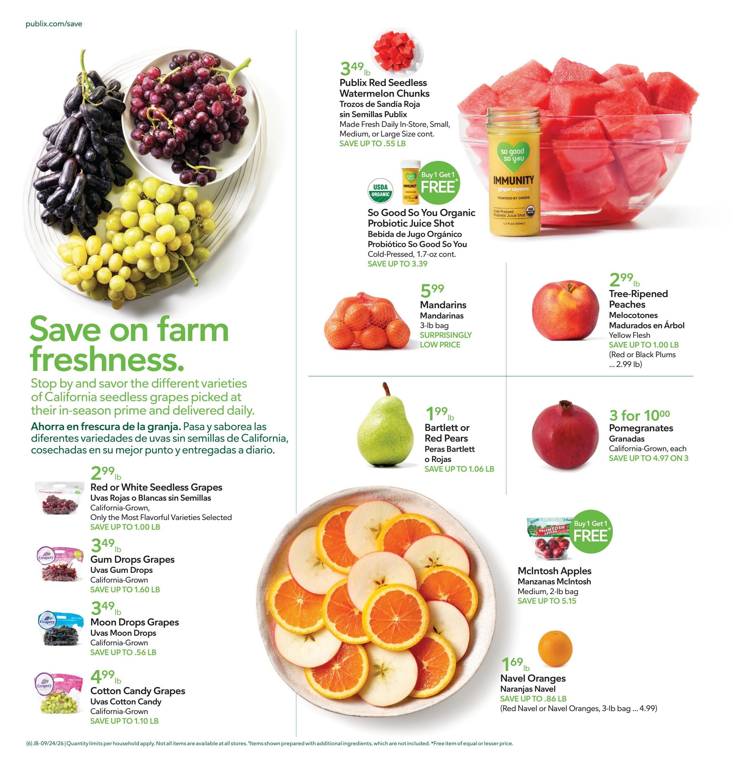 Publix (Savannah Area, GA) Anuncio Semanal Español Weekly Ad September 23 - 29, 2026