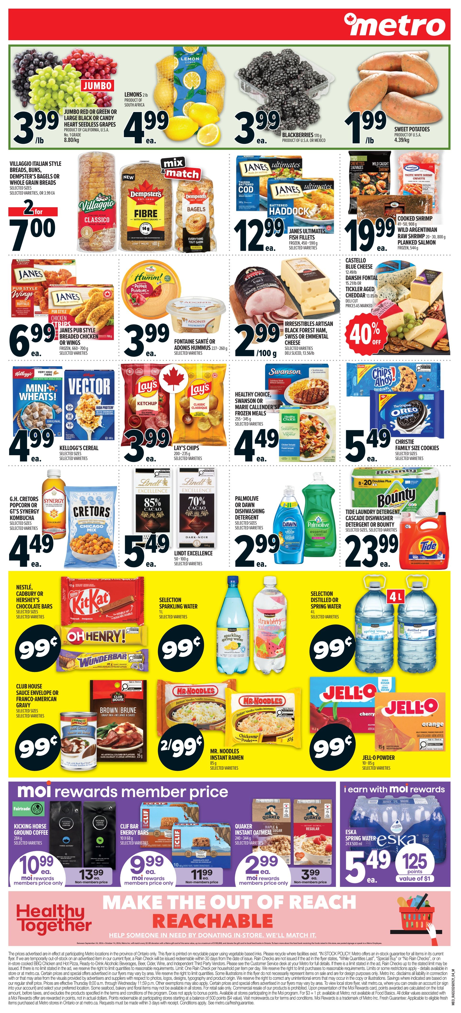 Metro (ON) Flyer September 24 to 30