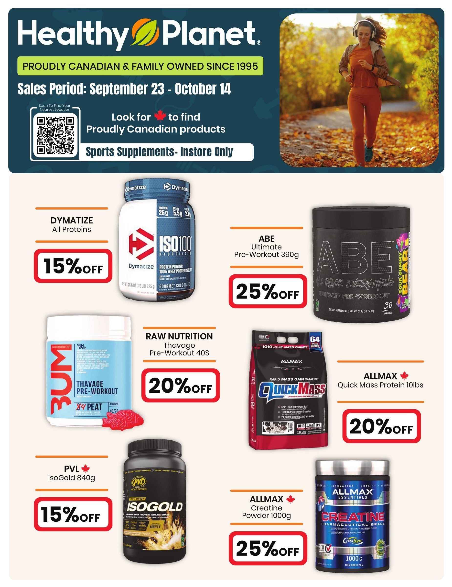 Healthy Planet Flyer September 23 to October 14
