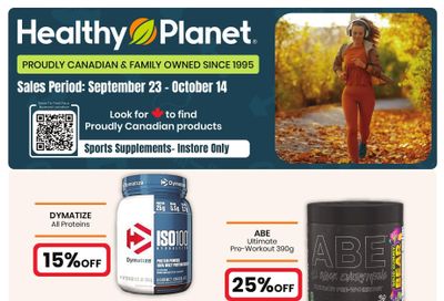 Healthy Planet Flyer September 23 to October 14
