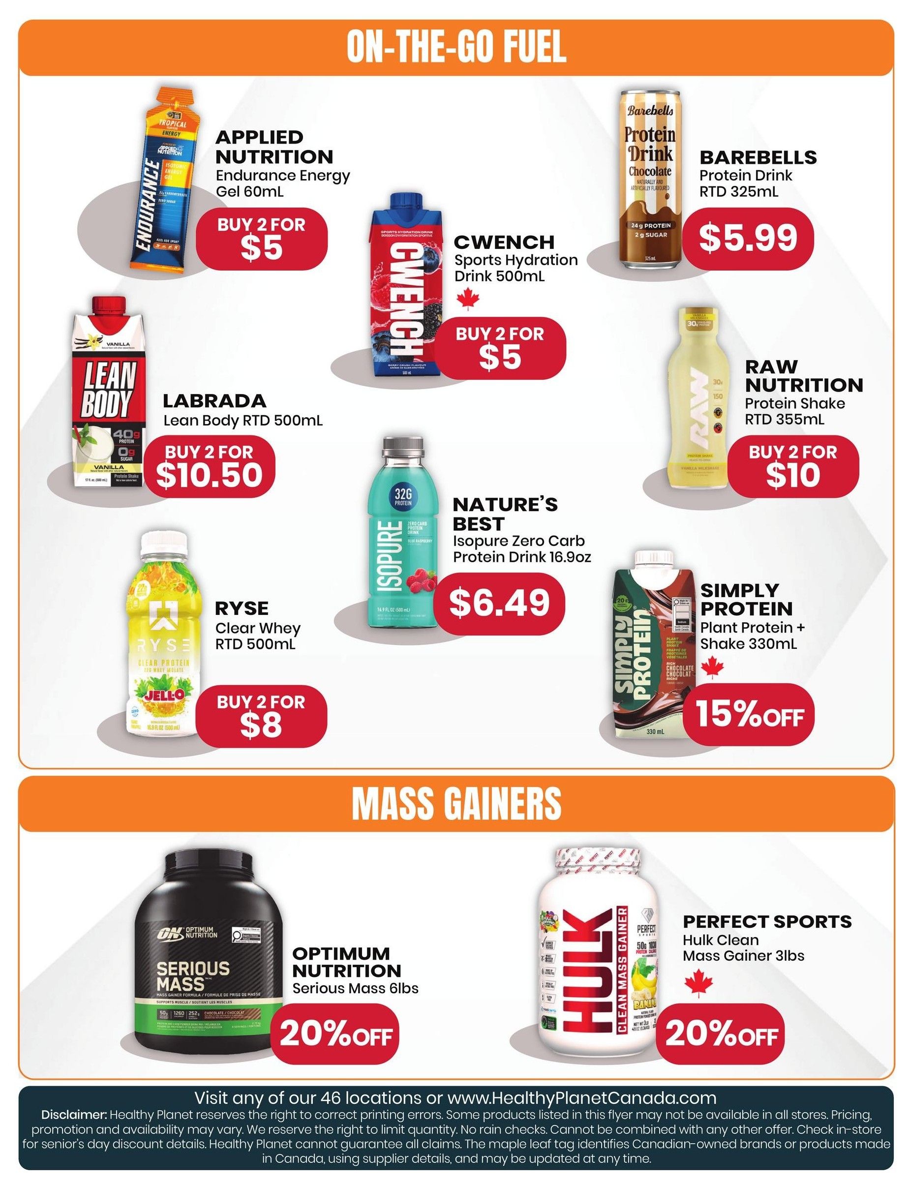 Healthy Planet Flyer September 23 to October 14