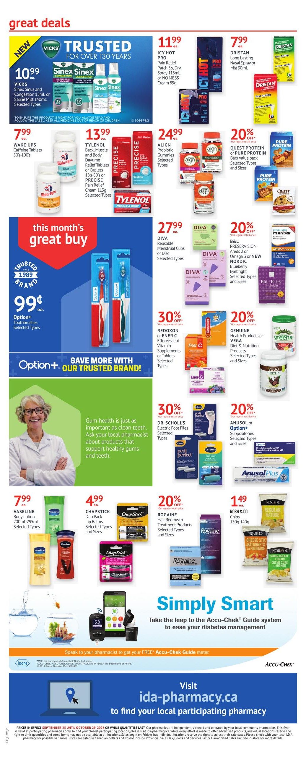 I.D.A. Pharmacy Monthly Flyer September 25 to October 29