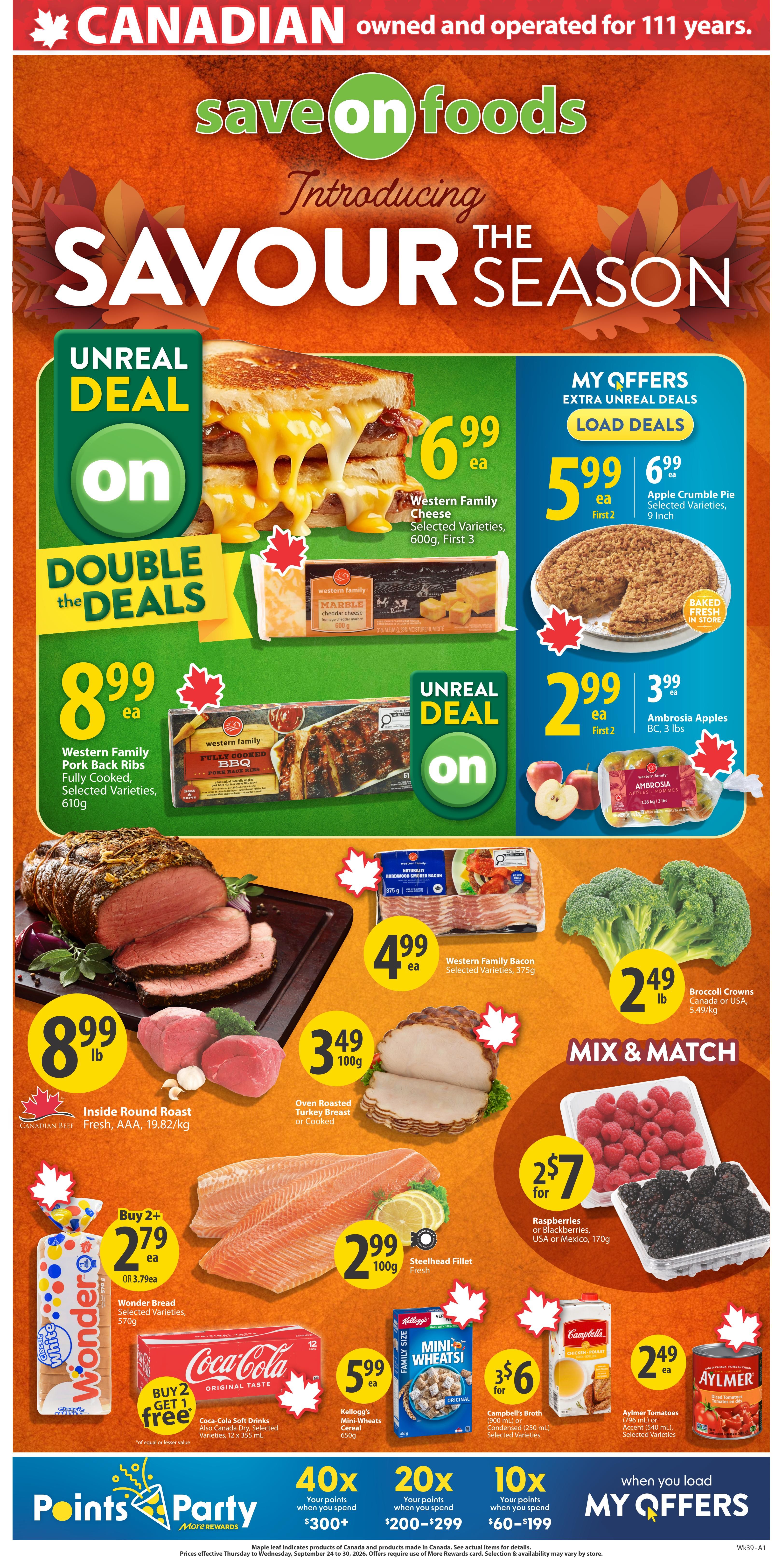Save On Foods (BC) Flyer September 24 to 30