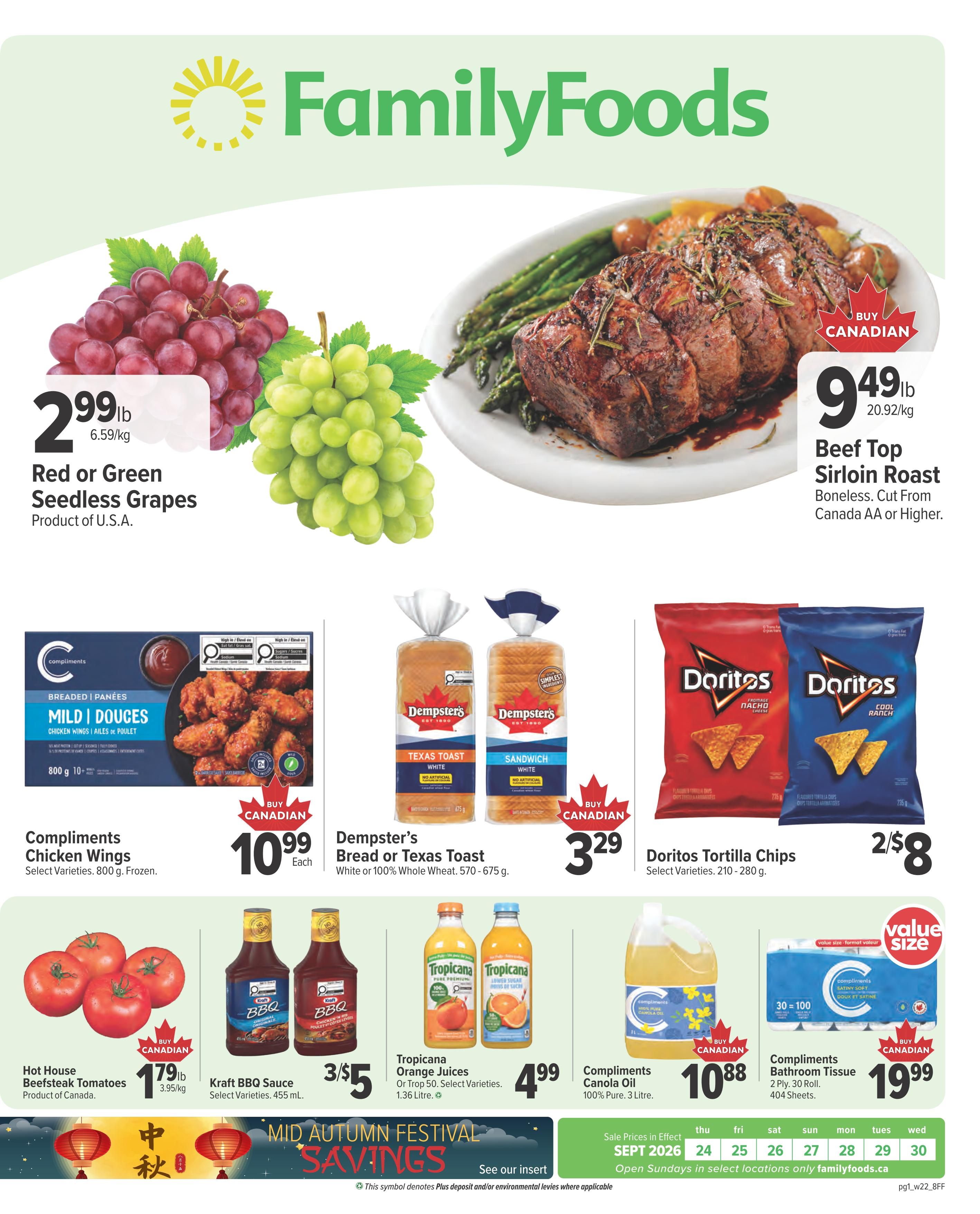 Family Foods (AB) Flyer September 24 to 30