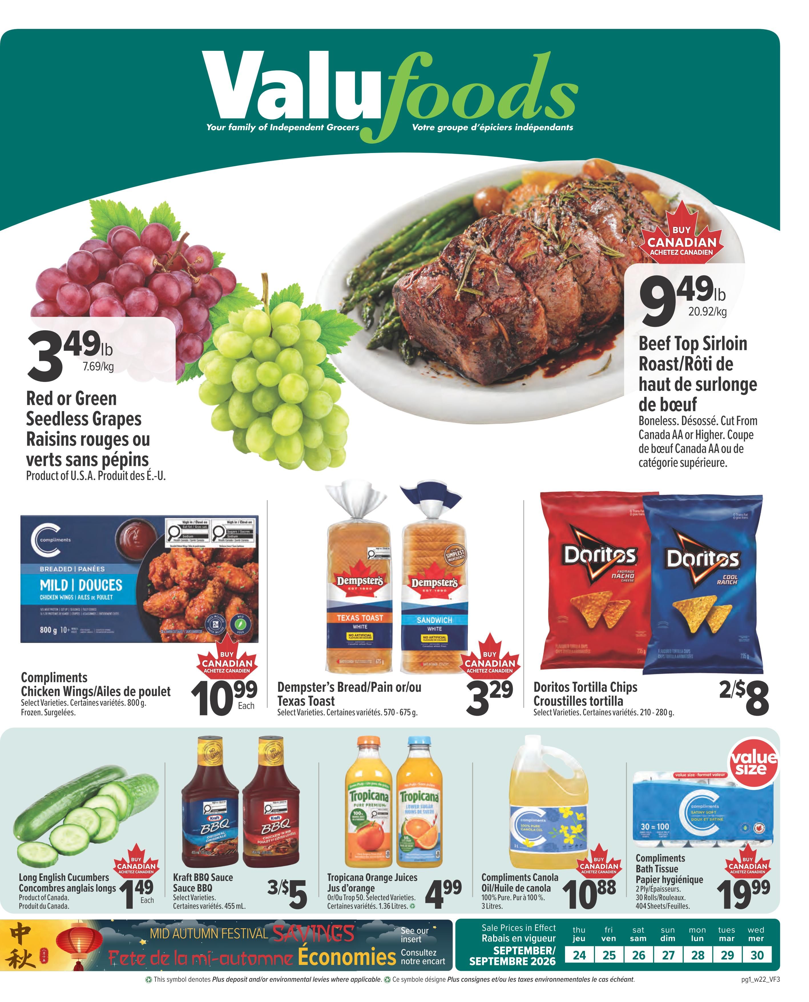 Valufoods Flyer September 24 to 30