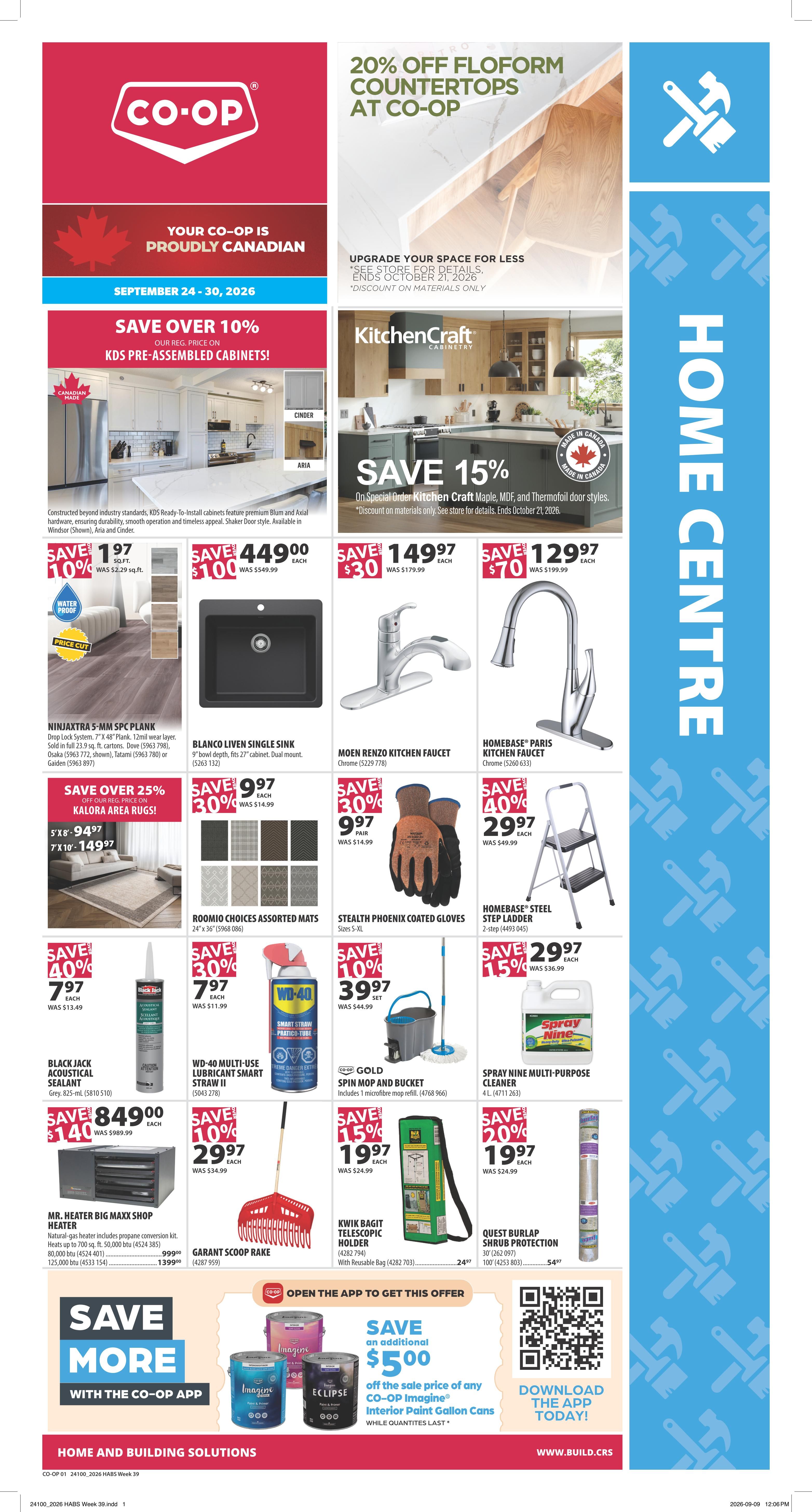 Co-op (West) Home Centre Flyer September 24 to 30