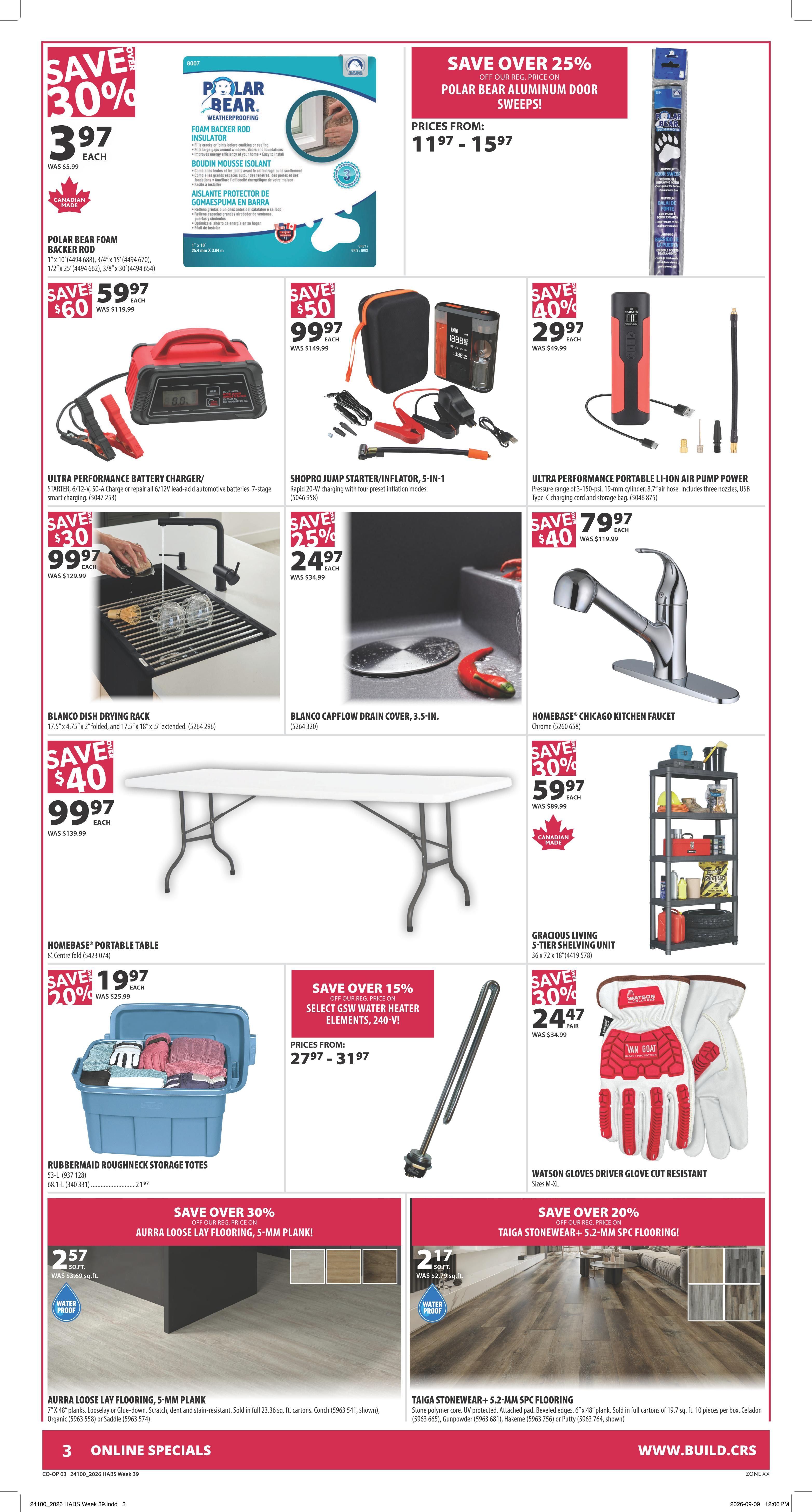 Co-op (West) Home Centre Flyer September 24 to 30