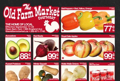 The Old Farm Market (Courtenay) Flyer September 24 to 30