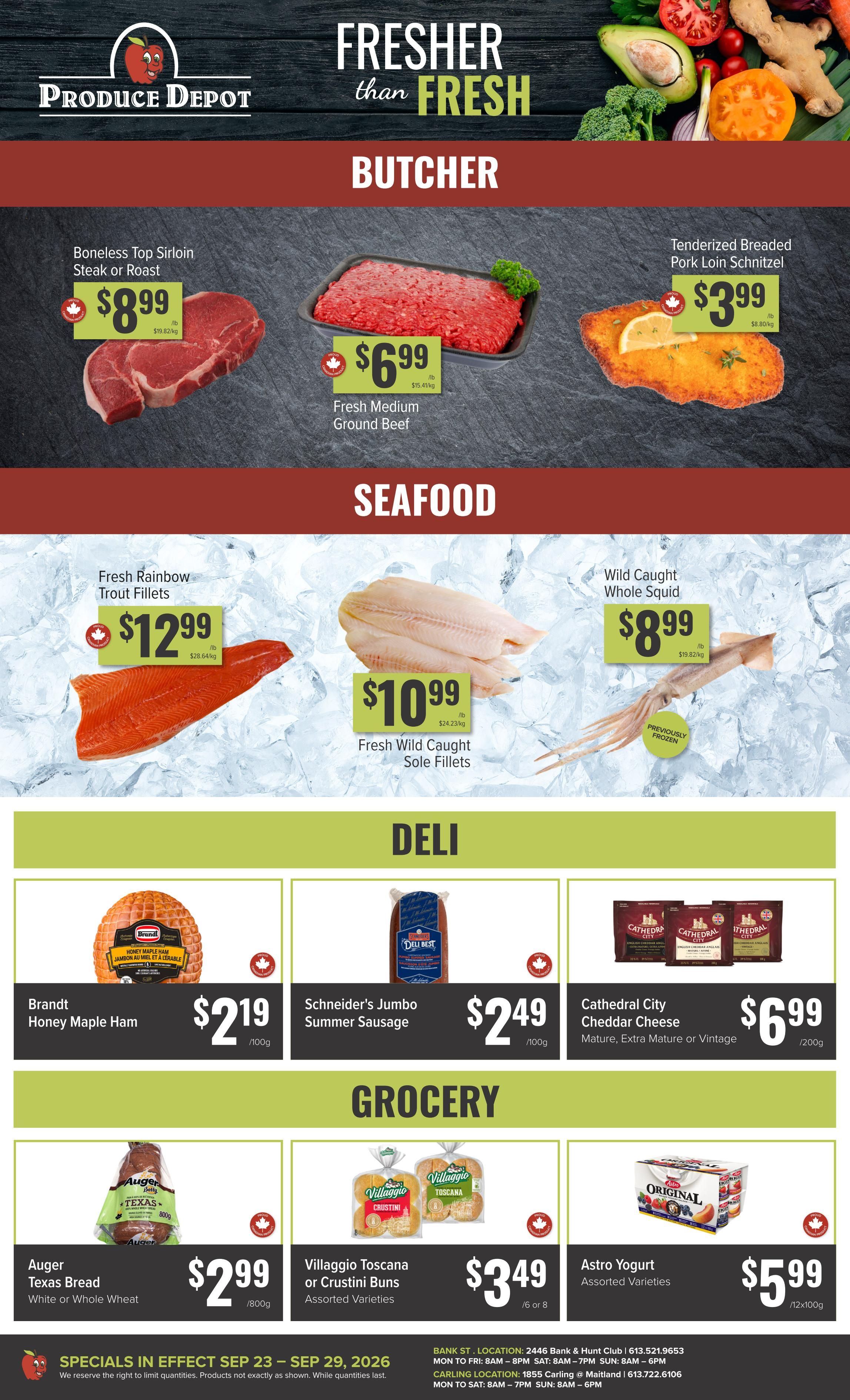 Produce Depot Flyer September 23 to 29