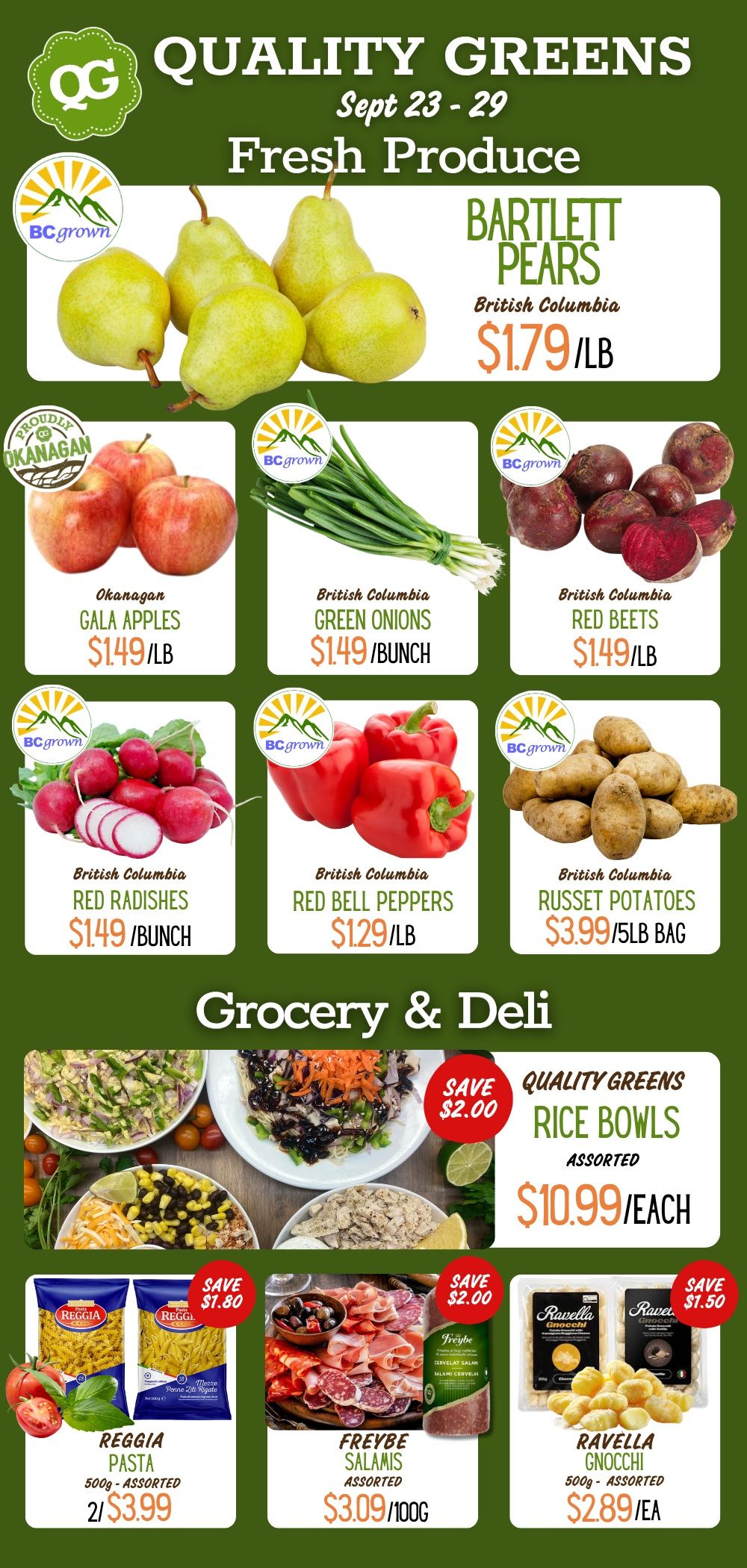 Quality Greens Flyer September 23 to 29