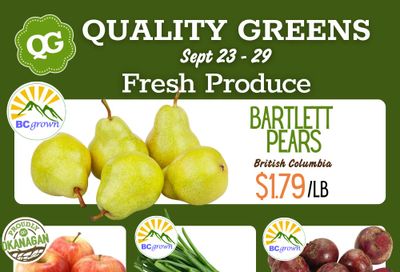Quality Greens Flyer September 23 to 29