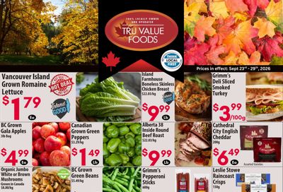 Tru Value Foods Flyer September 23 to 29
