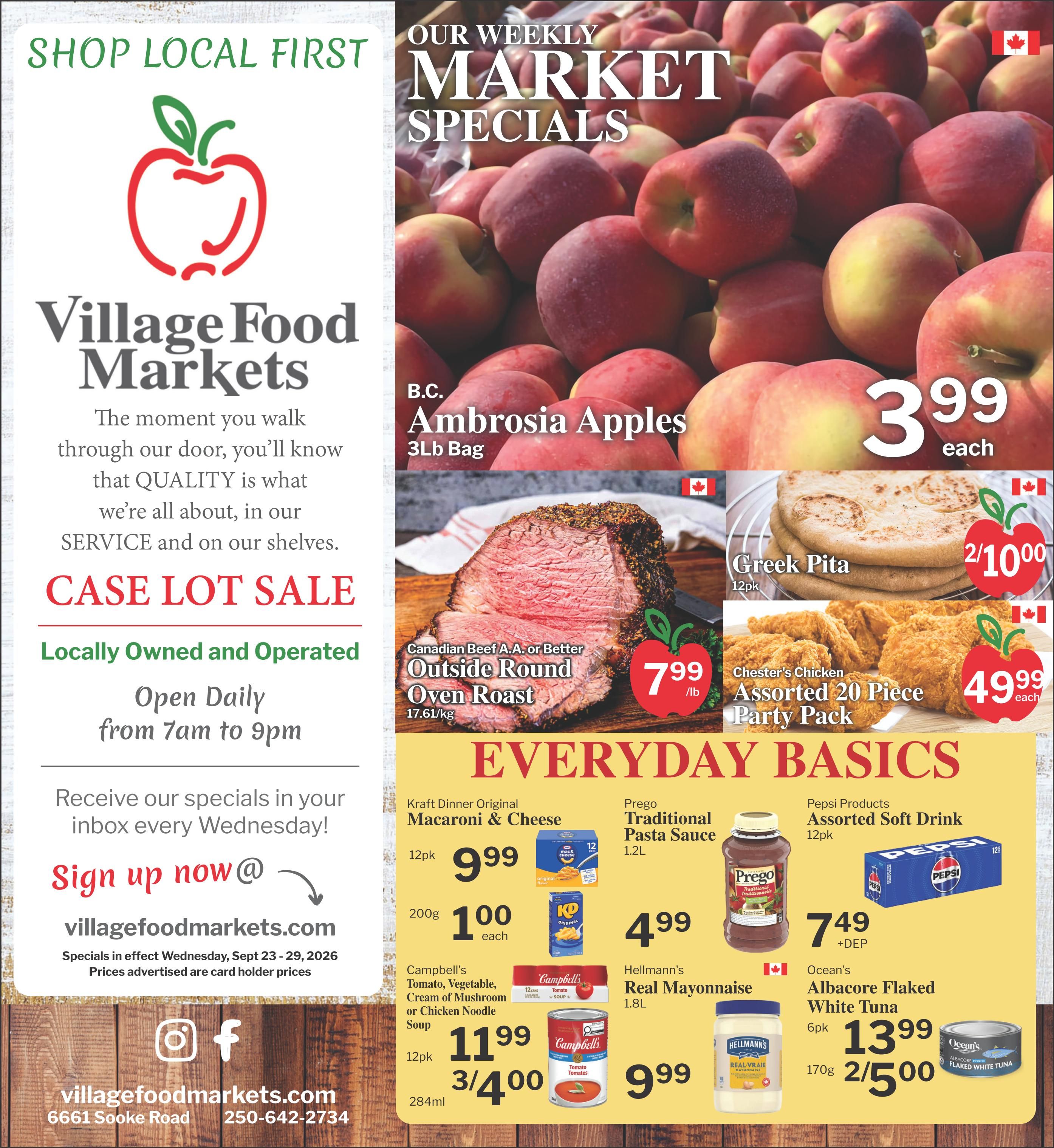 Village Food Markets Flyer September 23 to 29