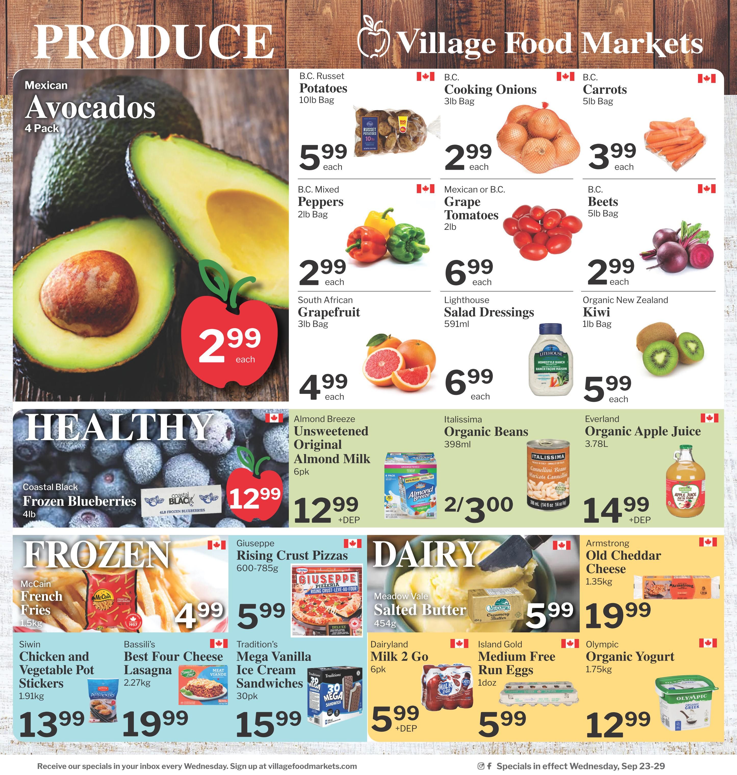 Village Food Markets Flyer September 23 to 29