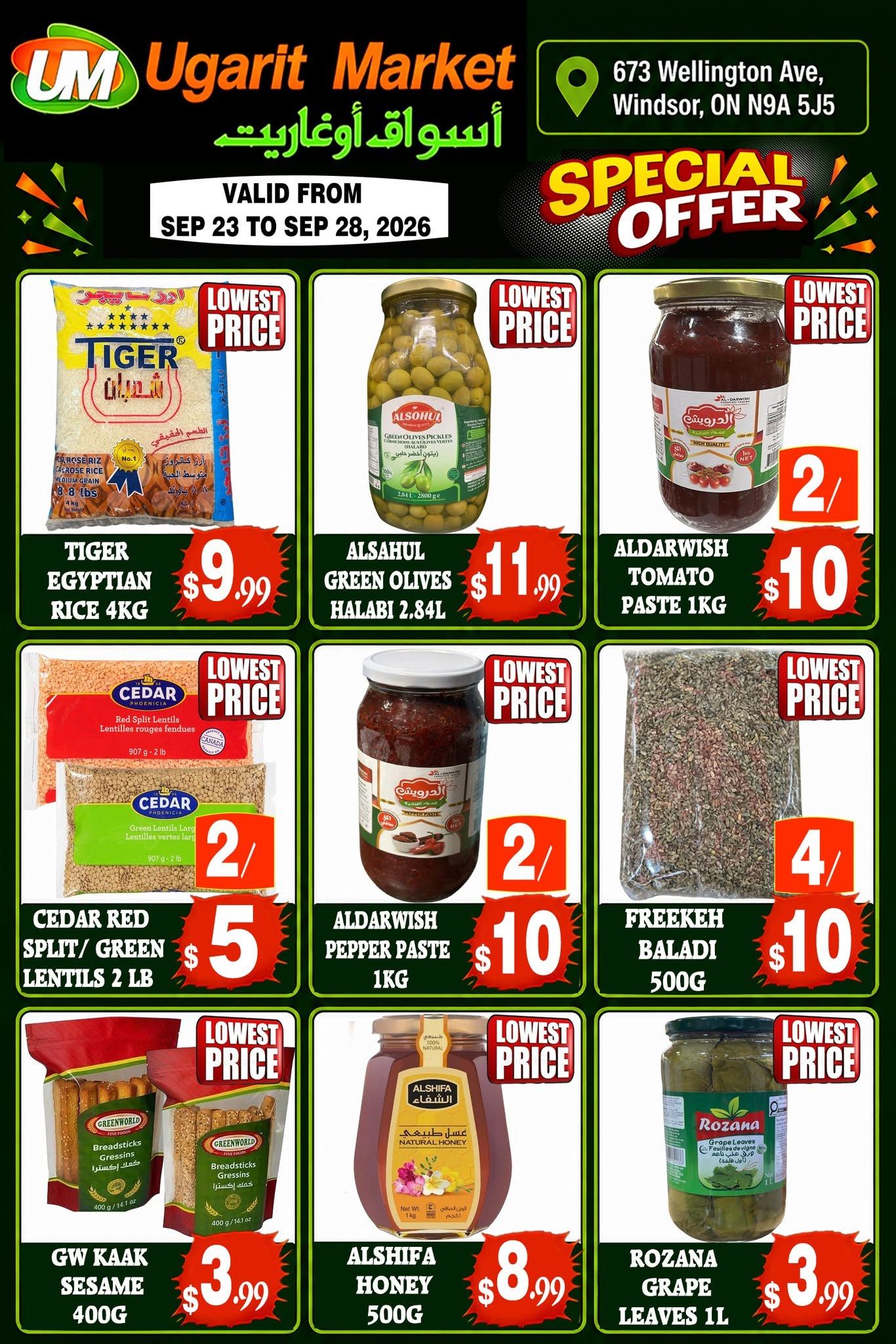 Ugarit Market Flyer September 23 to 28