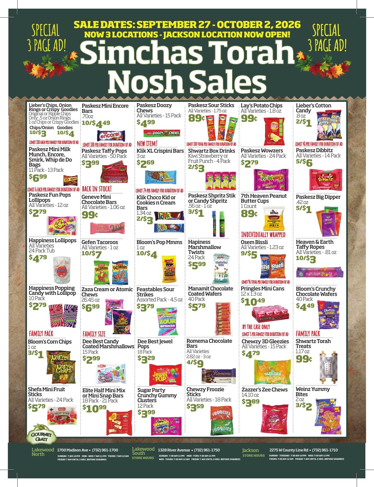 Gourmet Glatt (New Jersey) Weekly Ad September 26 - October 2, 2026
