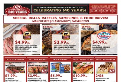 Highland Park Market (Connecticut) Weekly Ad September 27 - October 3, 2026