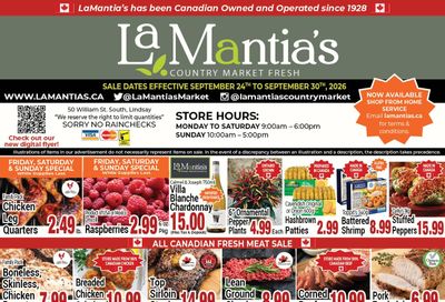 LaMantia's Flyer September 24 to 30