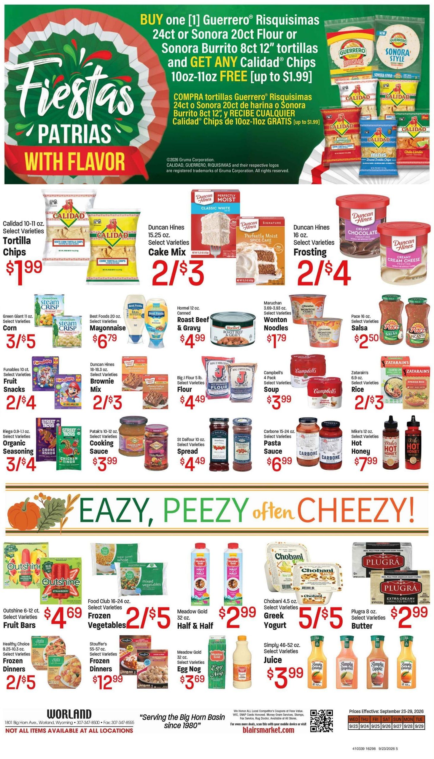Blair's Market Weekly Ad September 23 - 29, 2026