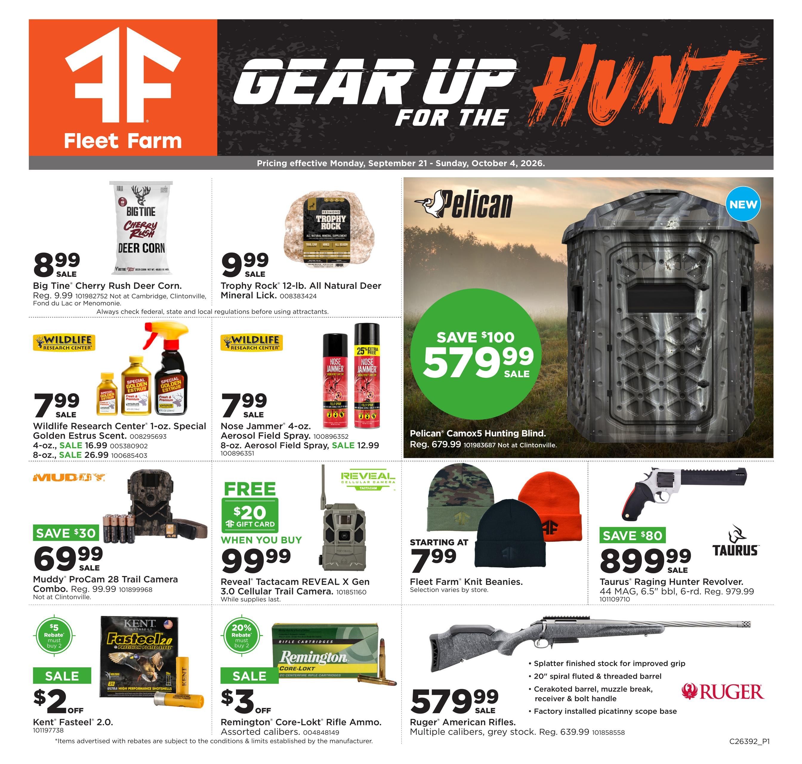 Fleet Farm Gear Up for the Hunt Weekly Ad September 21 - October 4, 2026