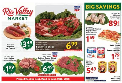 Rio Valley Market Weekly Ad September 22 - 28, 2026