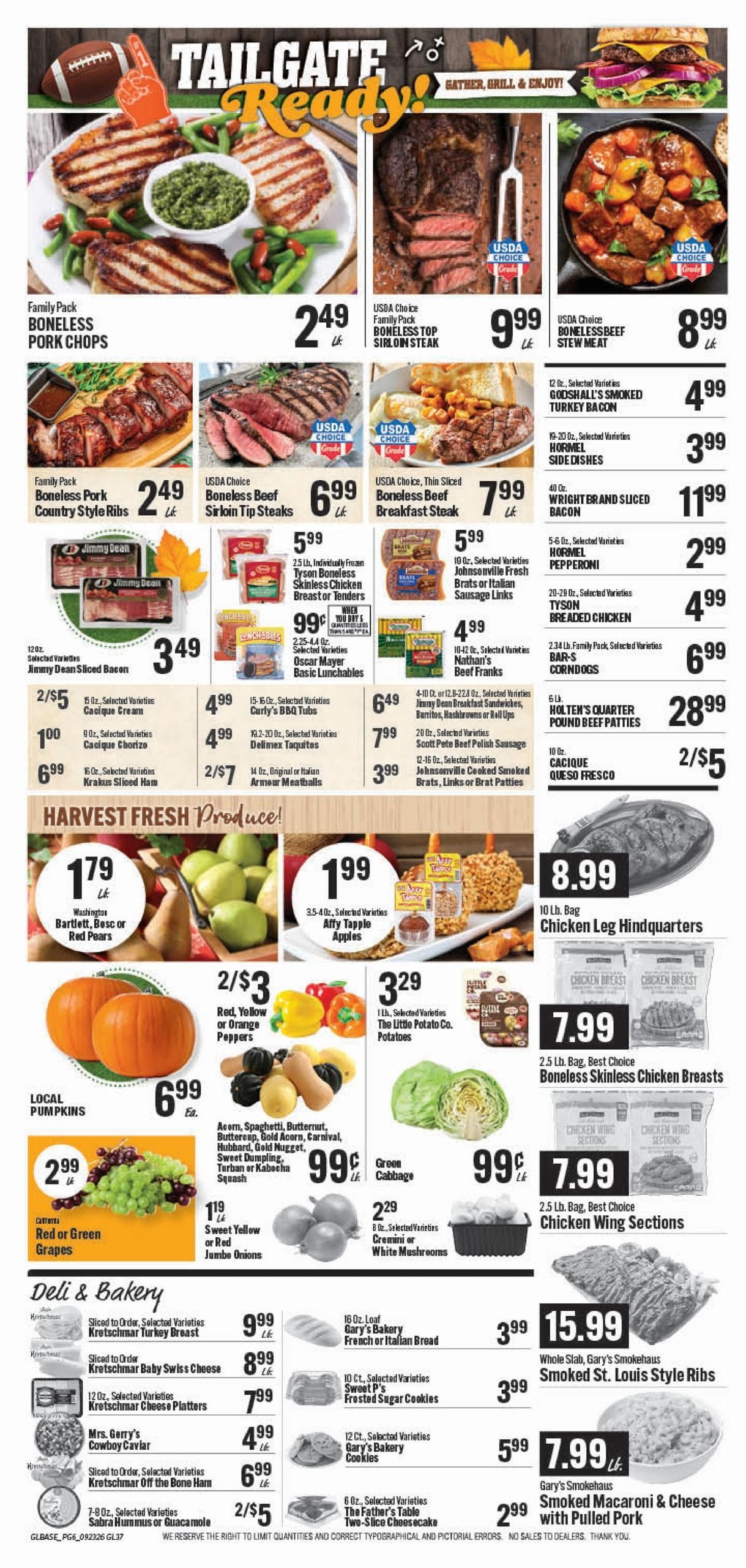 Gary's Foods Weekly Ad September 23 - 29, 2026