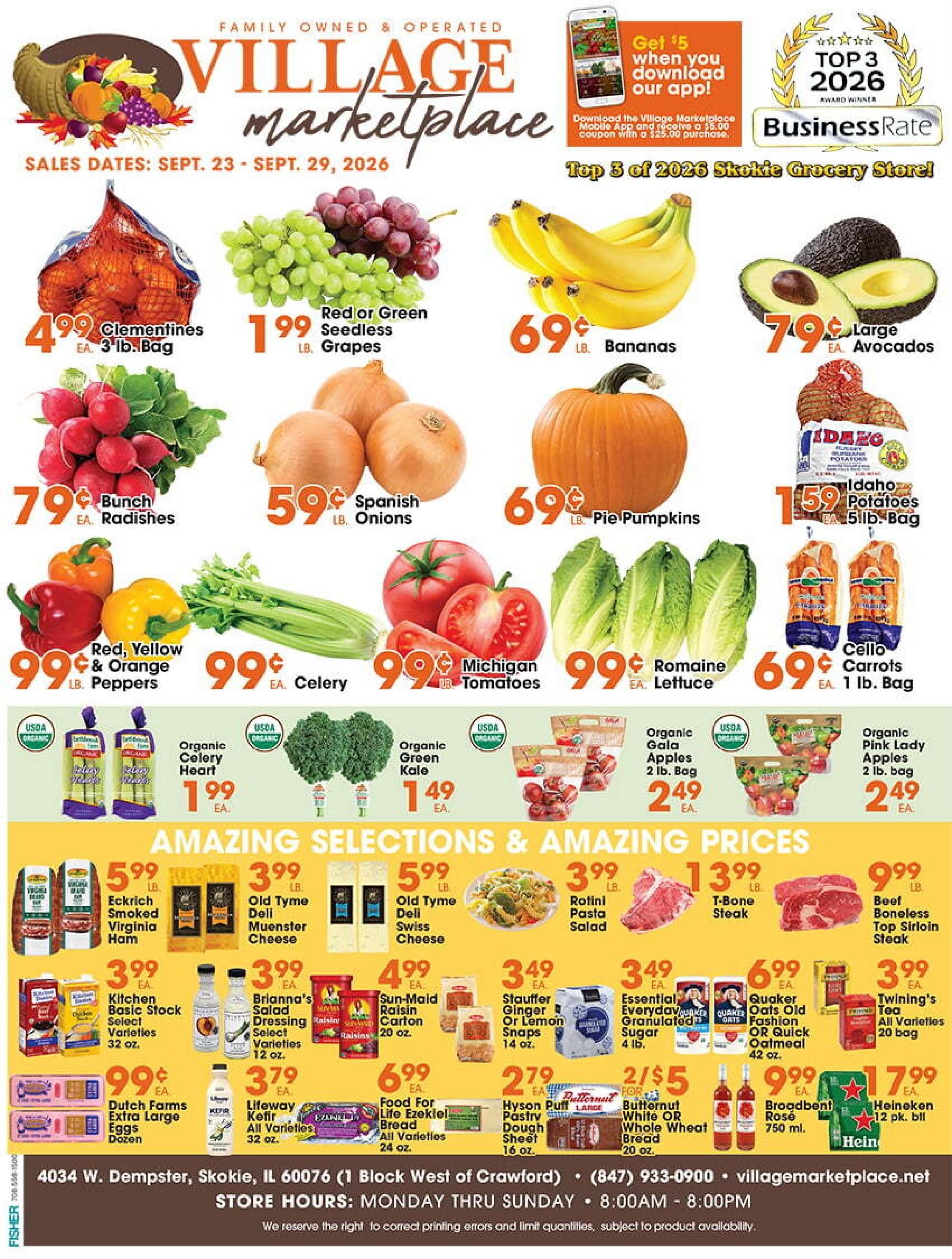 Village Market Place Weekly Ad September 23 - 29, 2026