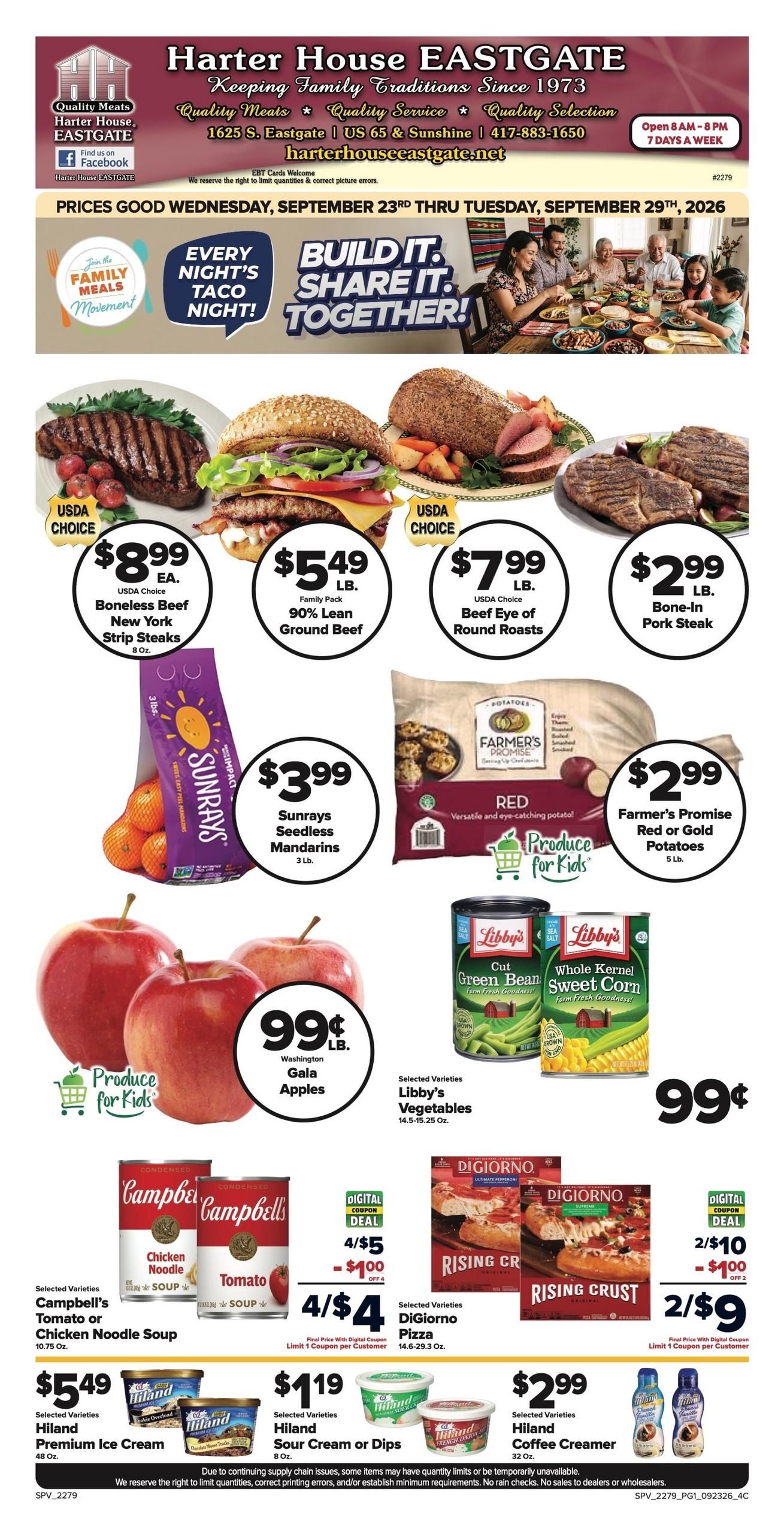 Harter House Eastgate Weekly Ad September 23 - 30, 2026