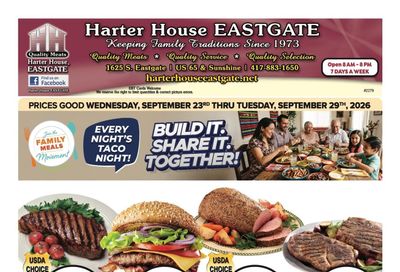 Harter House Eastgate Weekly Ad September 23 - 30, 2026