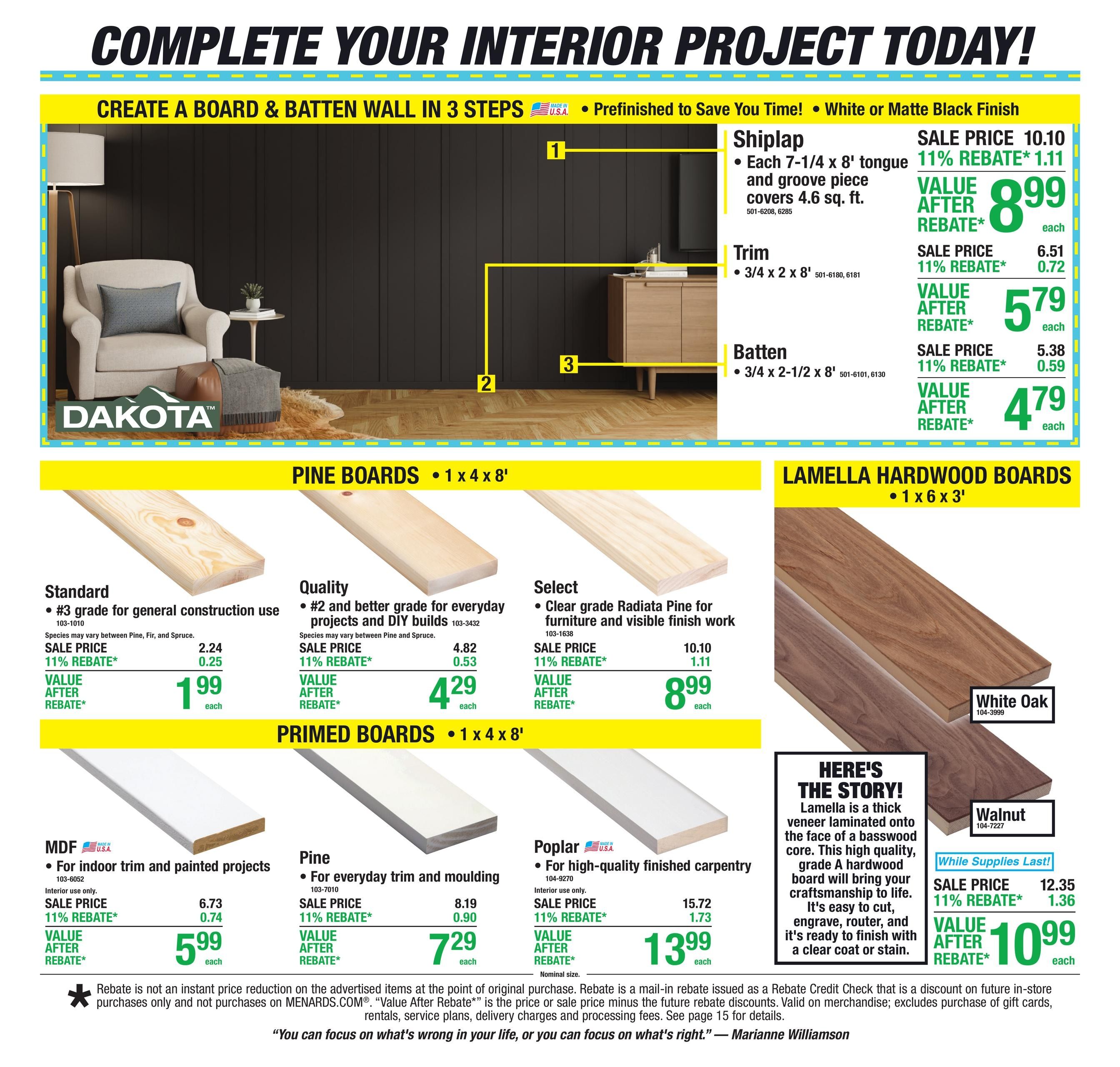 Menards (Dodge City Area, KS) 11% Rebate Sale Weekly Ad September 23 - October 4, 2026
