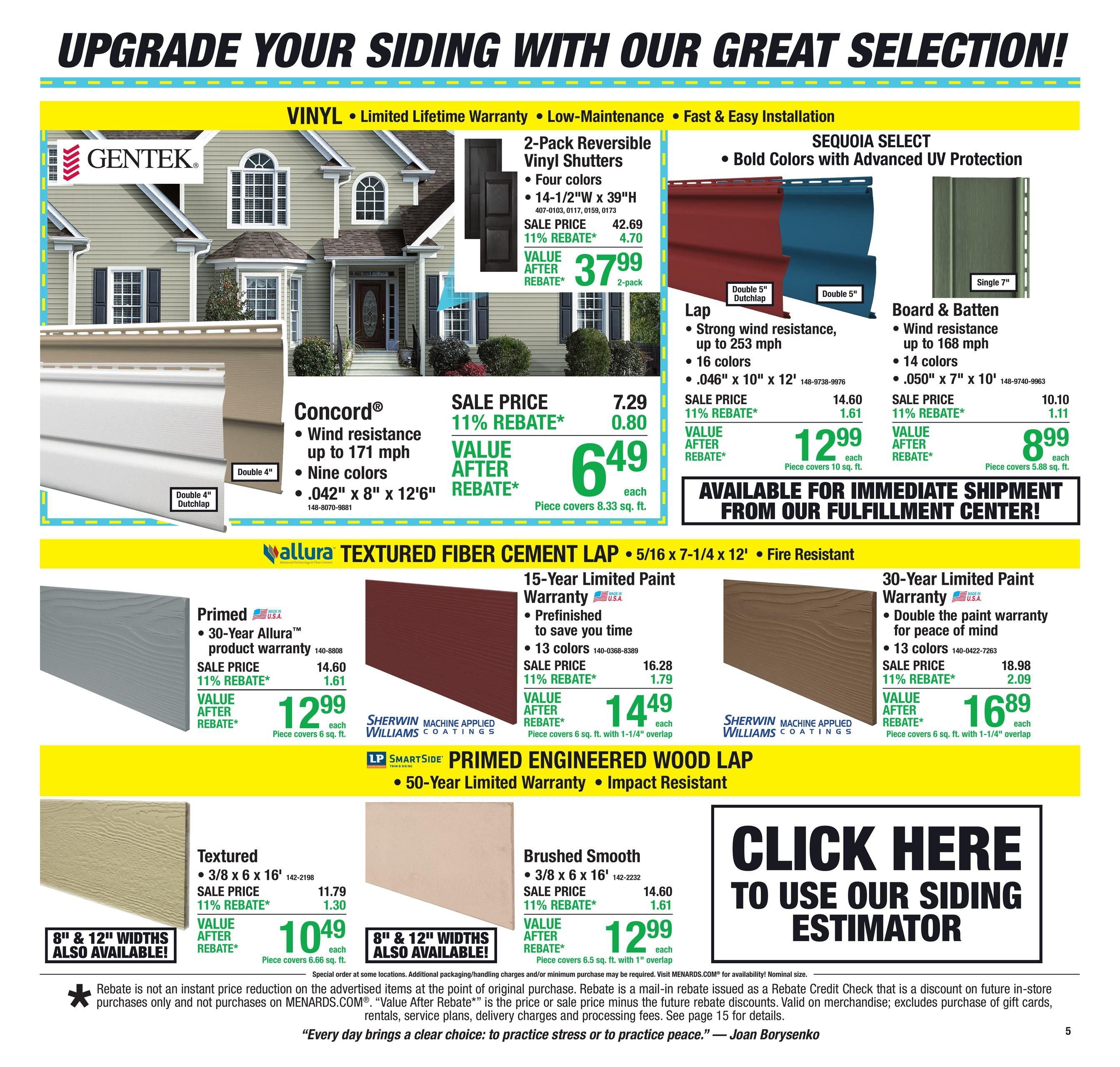 Menards (Dodge City Area, KS) 11% Rebate Sale Weekly Ad September 23 - October 4, 2026